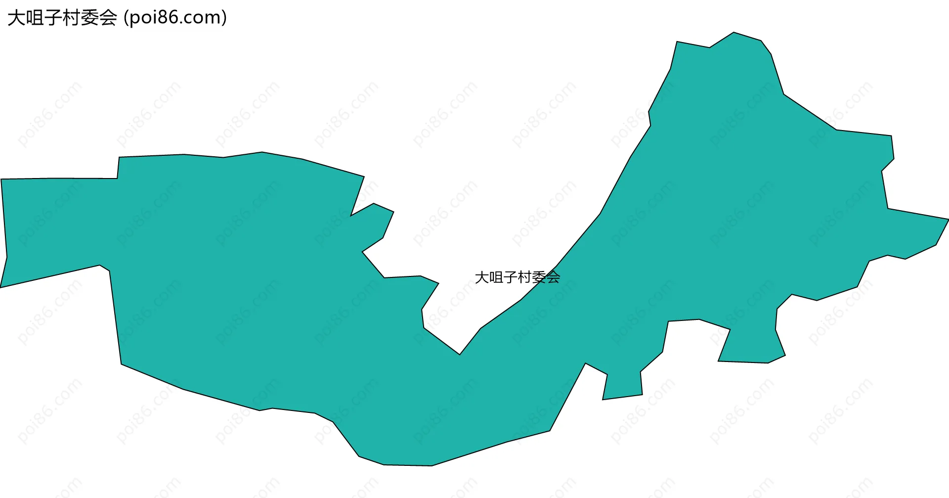 大咀子村委会边界地图