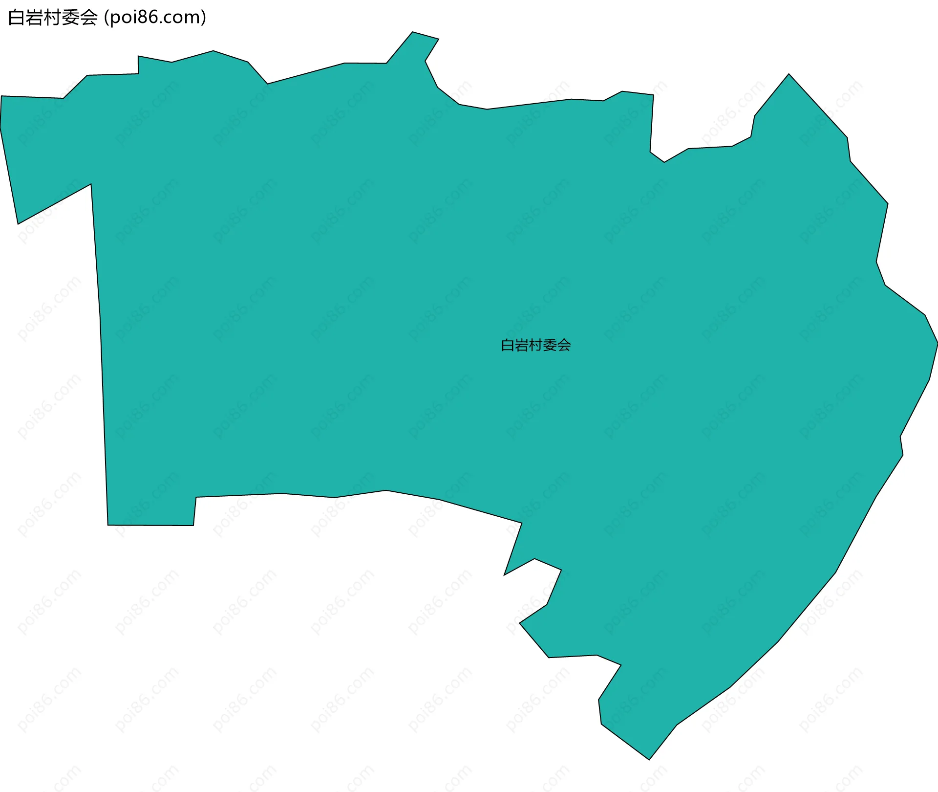 白岩村委会边界地图