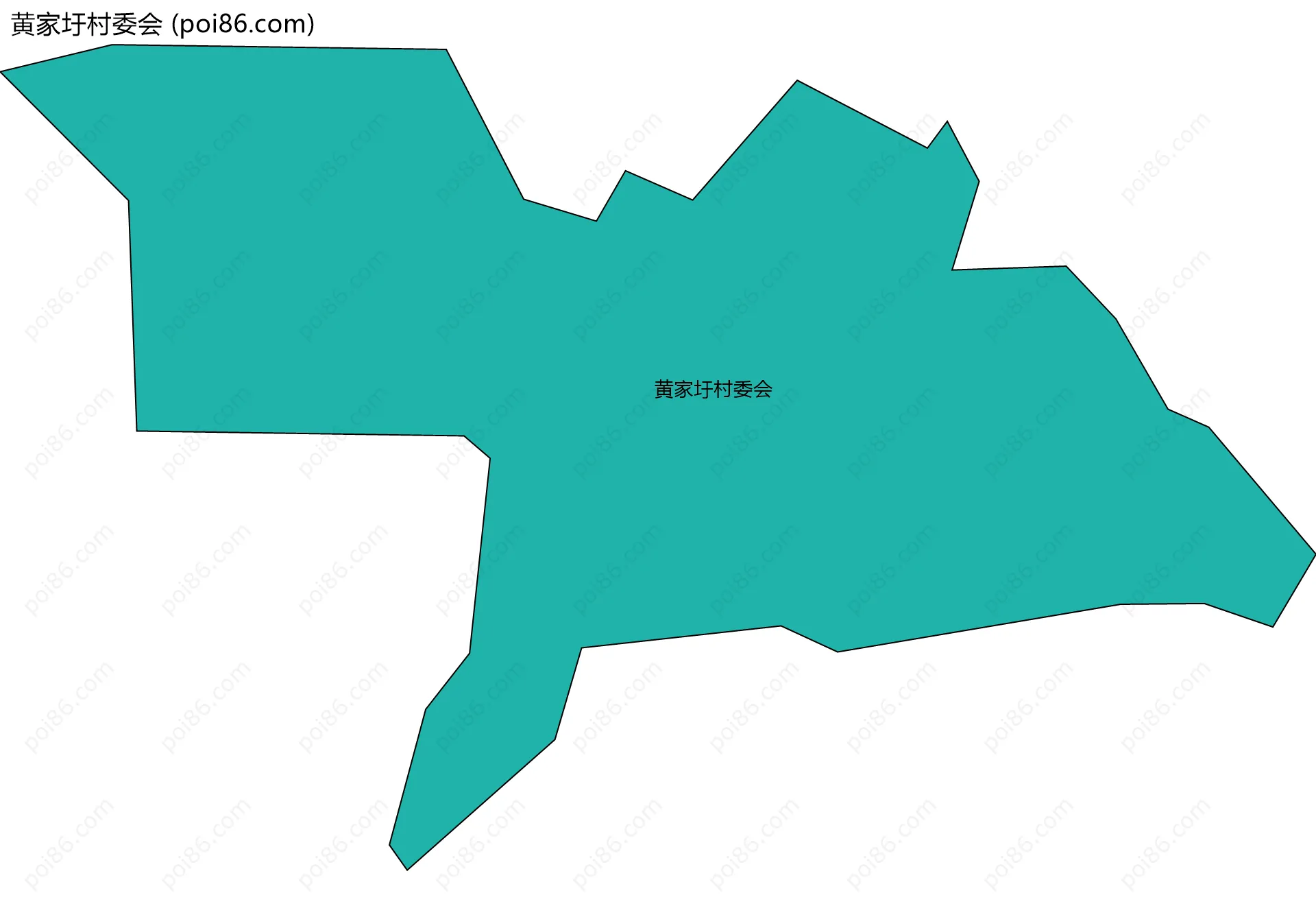 黄家圩村委会边界地图