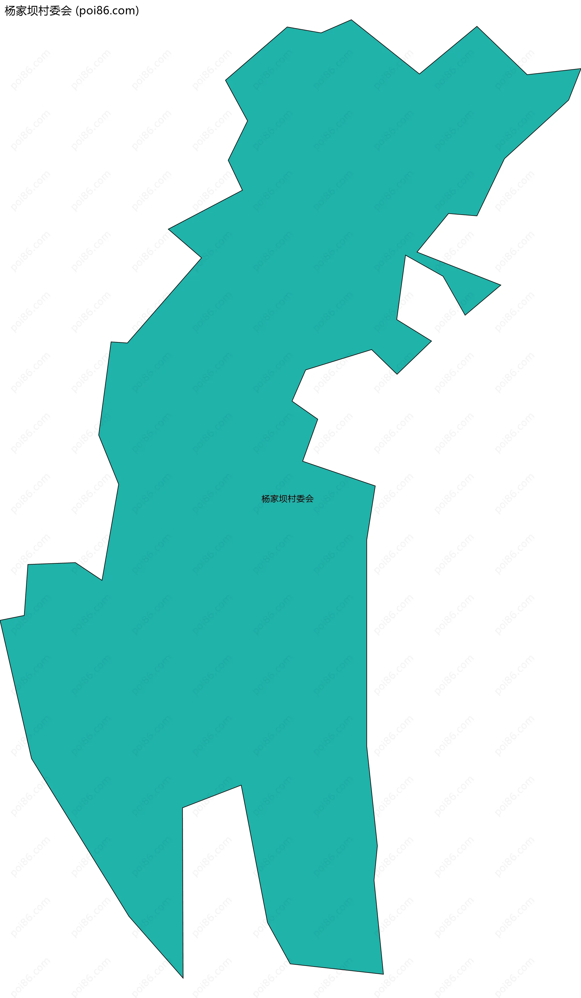 杨家坝村委会边界地图