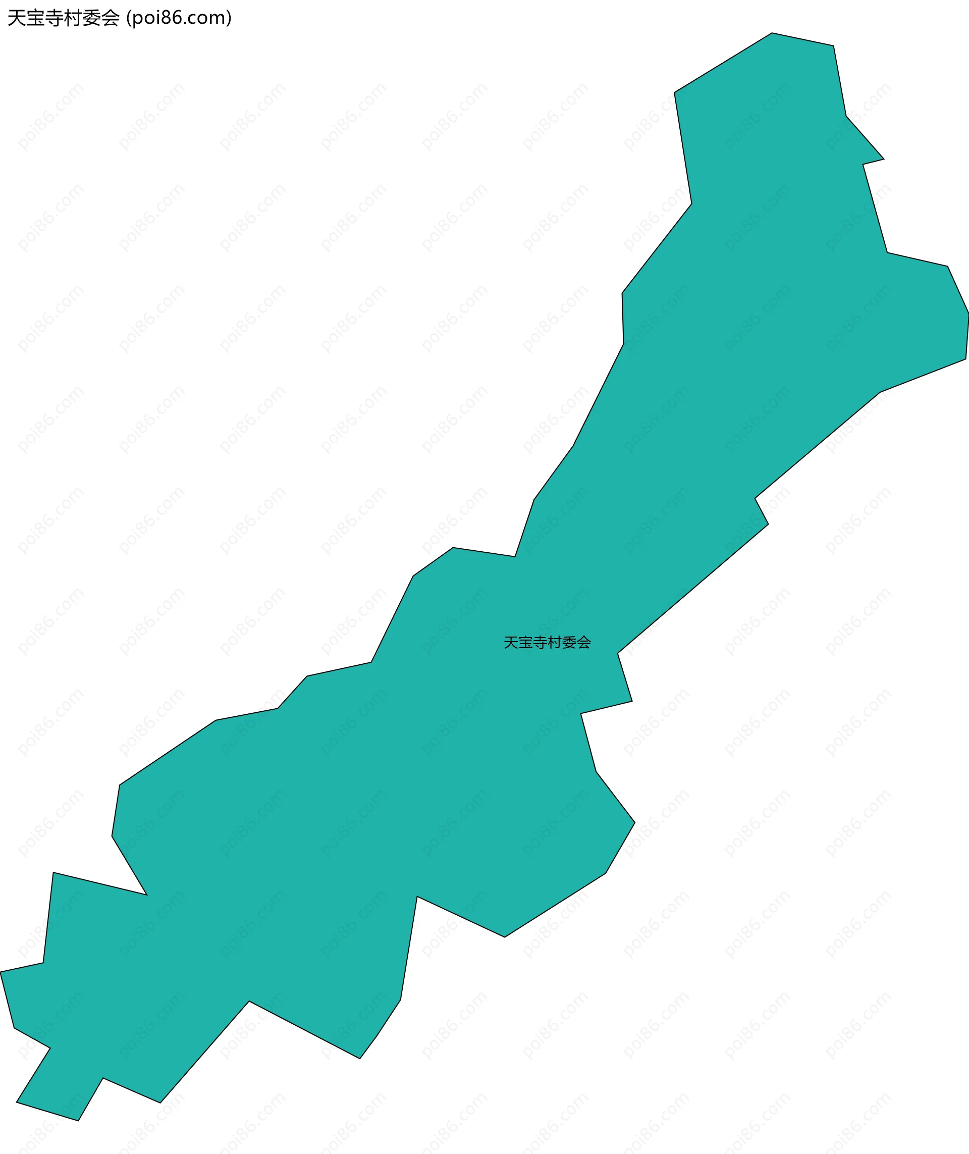 天宝寺村委会边界地图