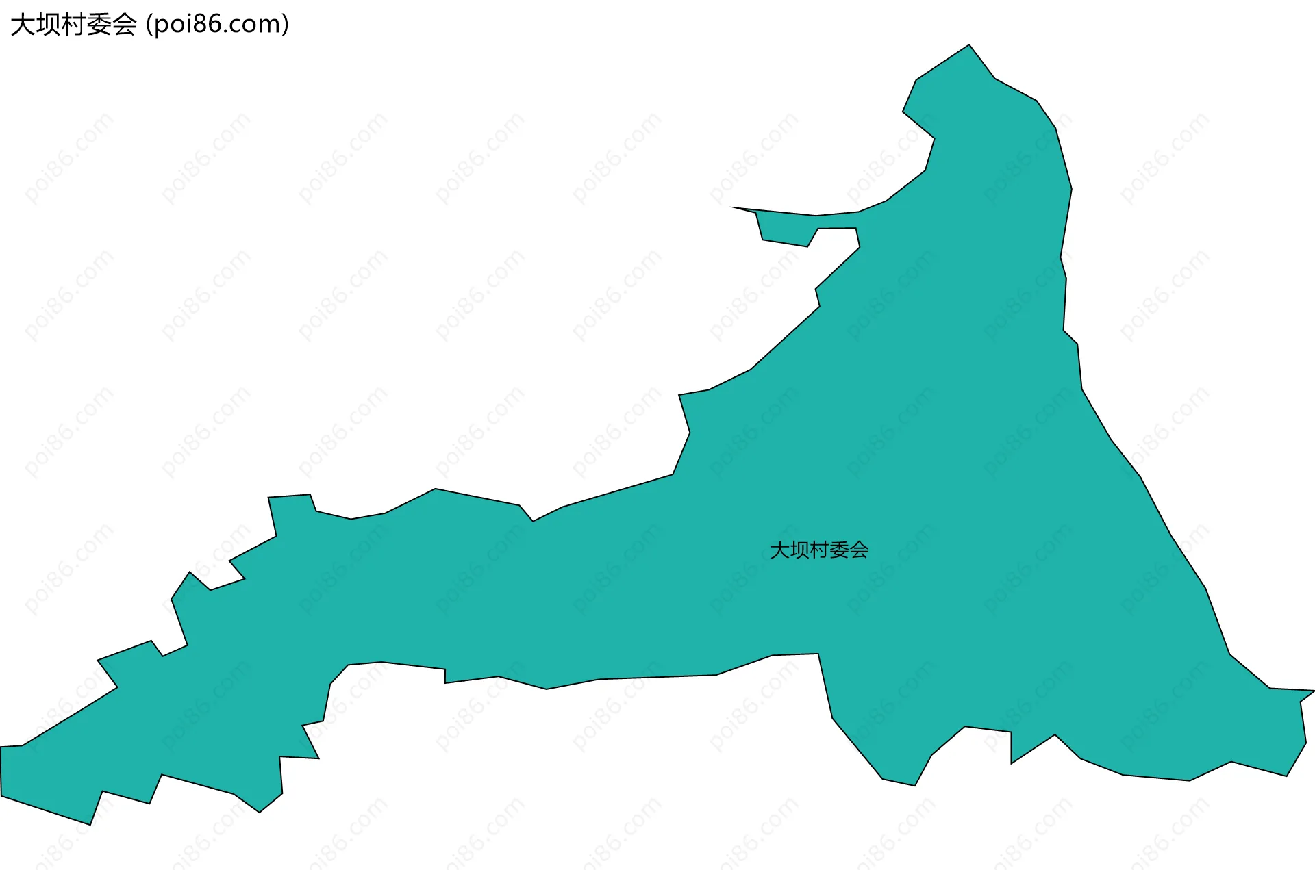 大坝村委会边界地图