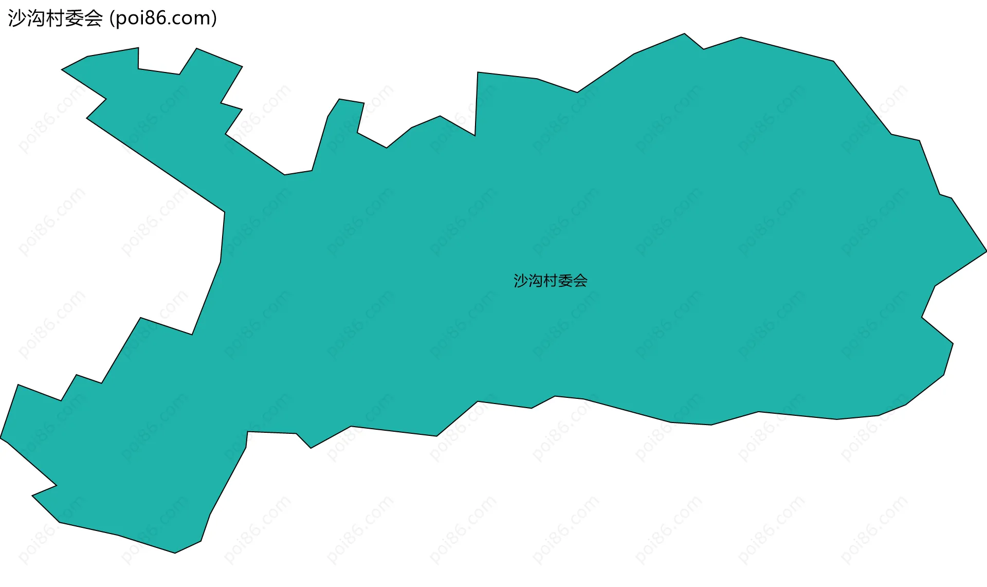沙沟村委会边界地图