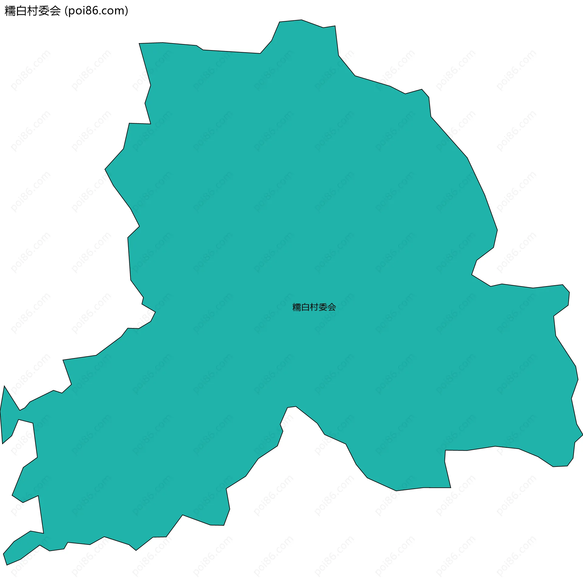 糯白村委会边界地图