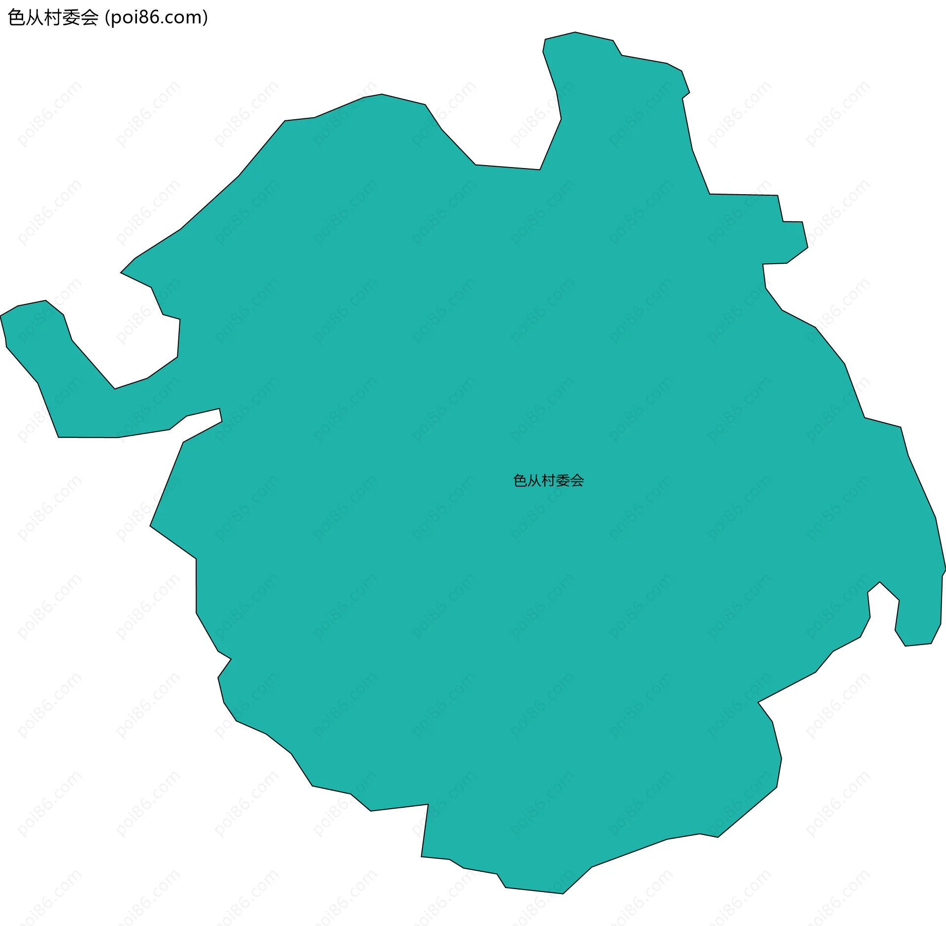 色从村委会边界地图