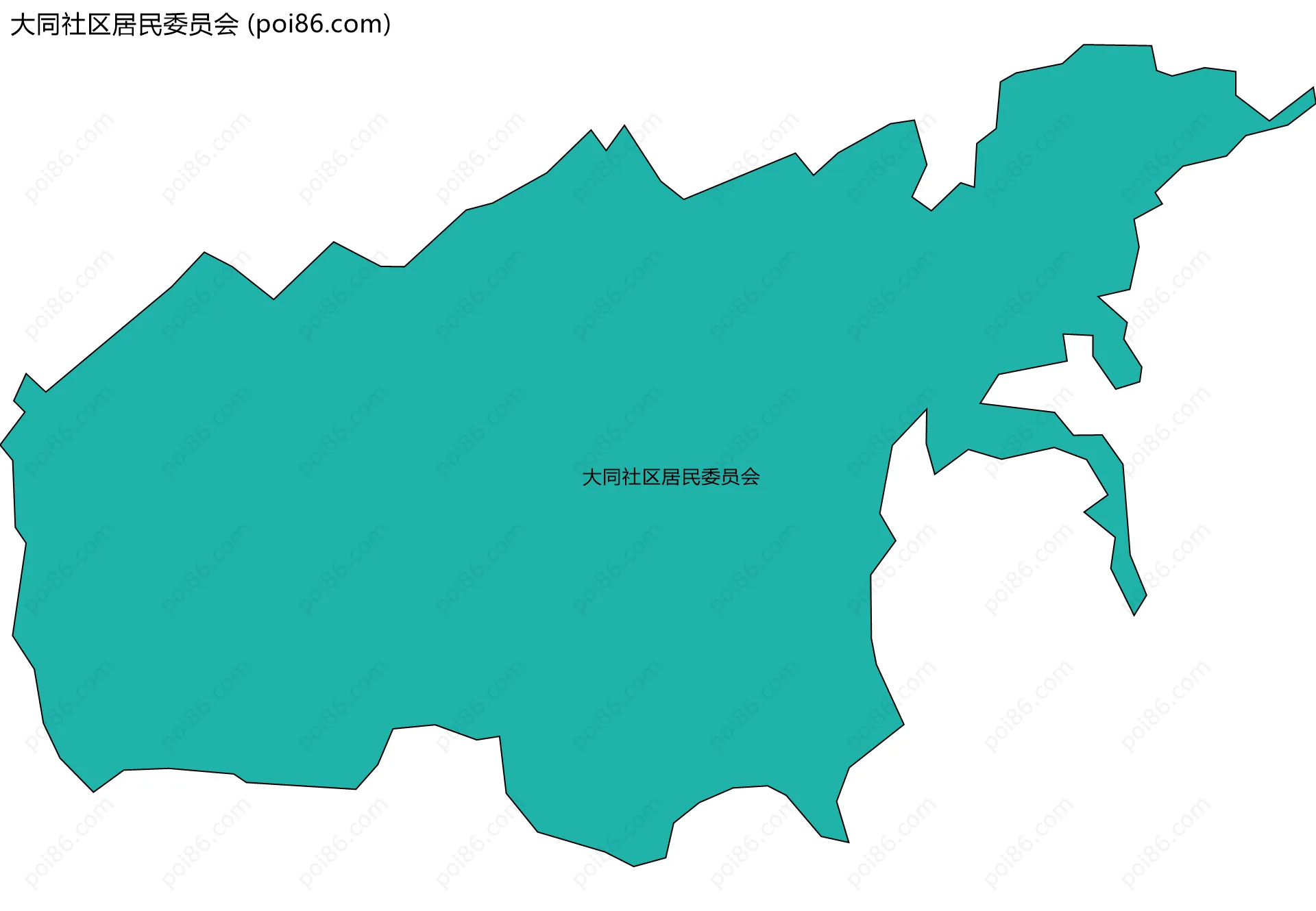 大同社区居民委员会边界地图
