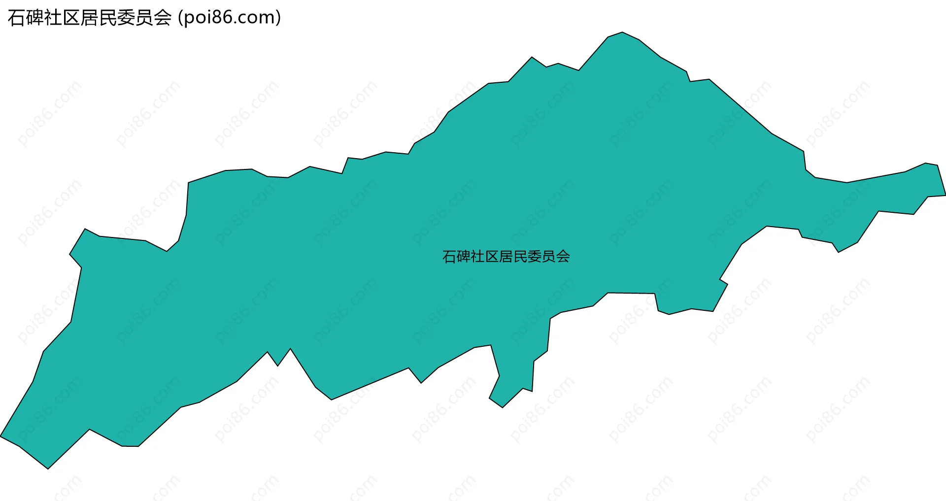 石碑社区居民委员会边界地图