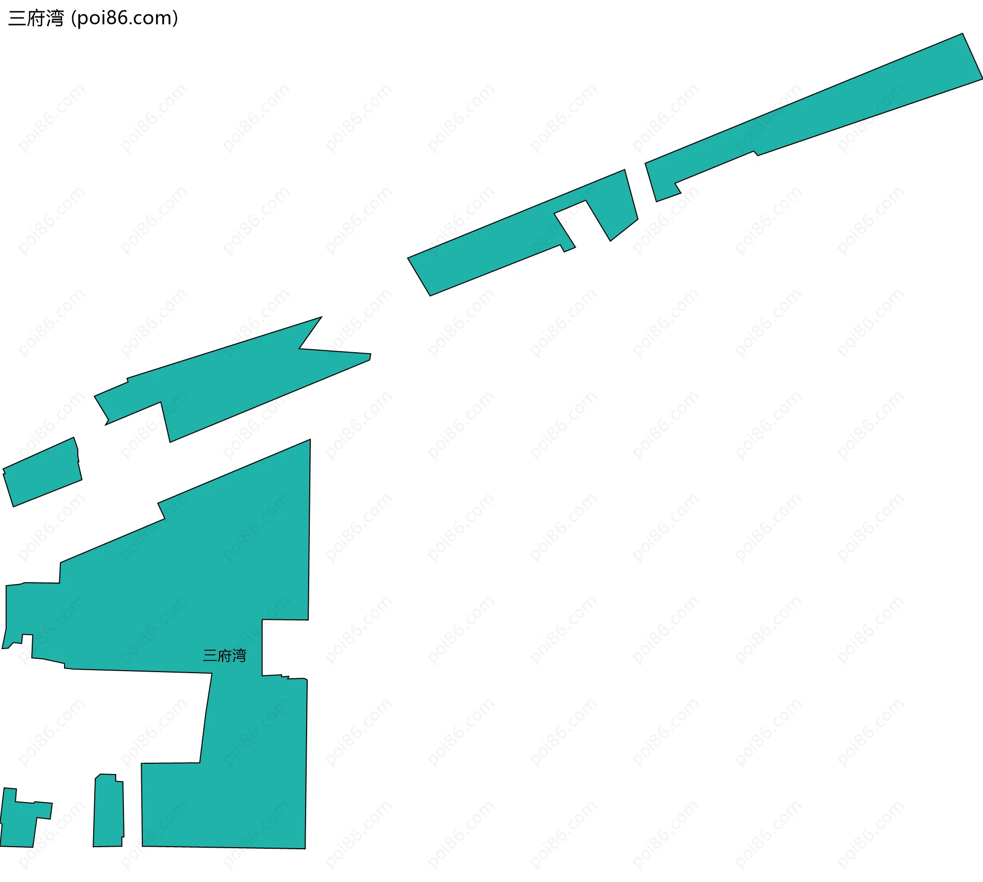 三府湾边界地图