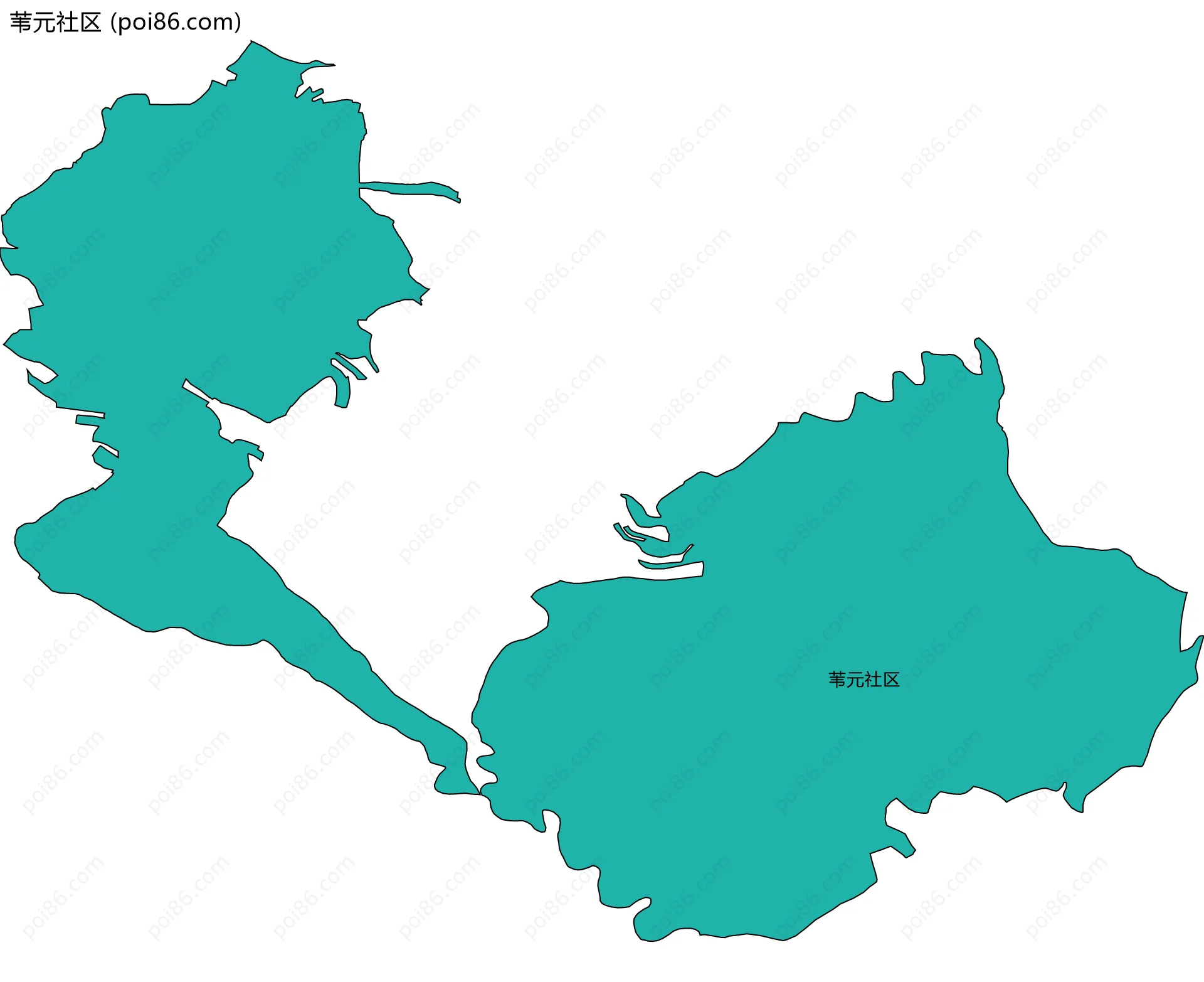 苇元社区边界地图