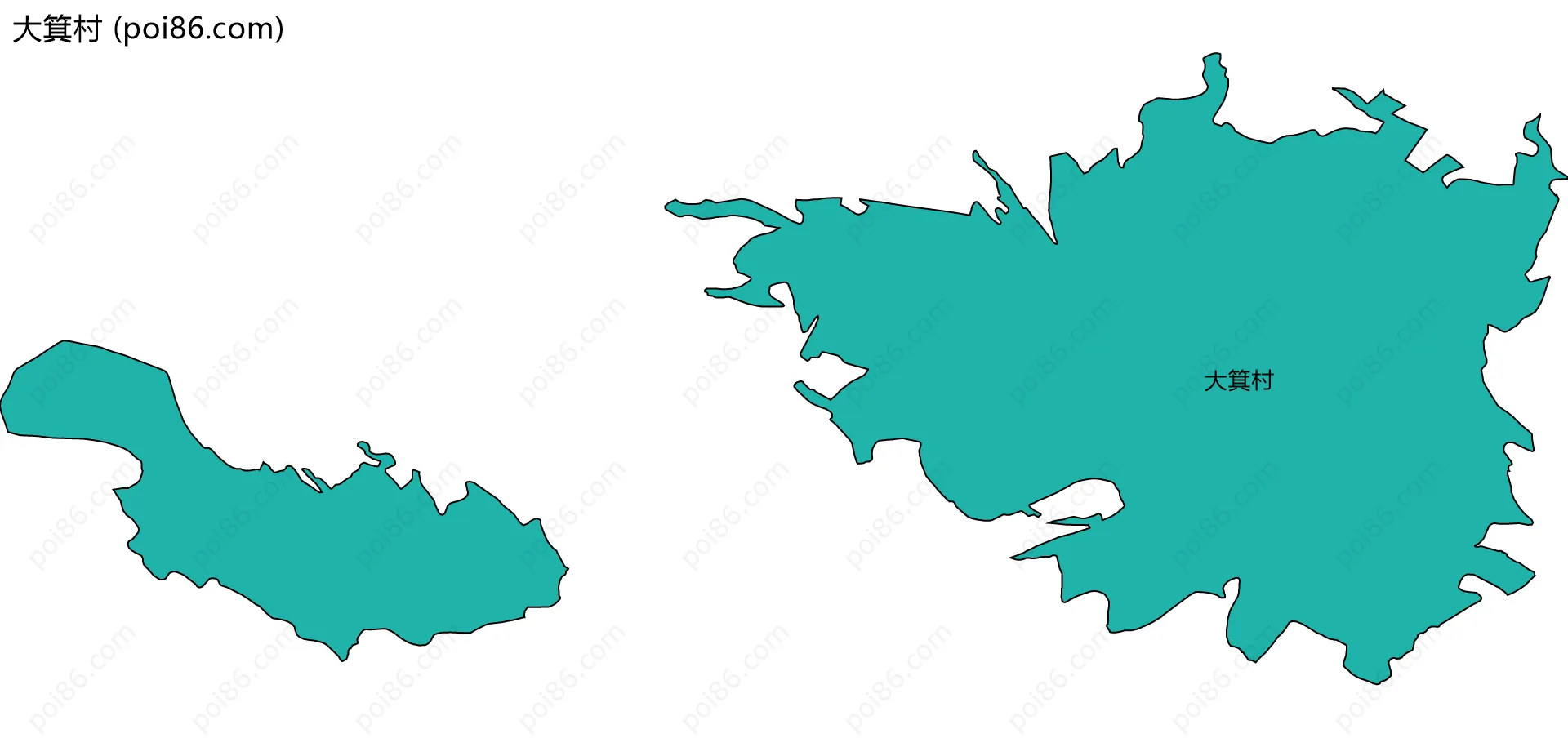 大箕村边界地图