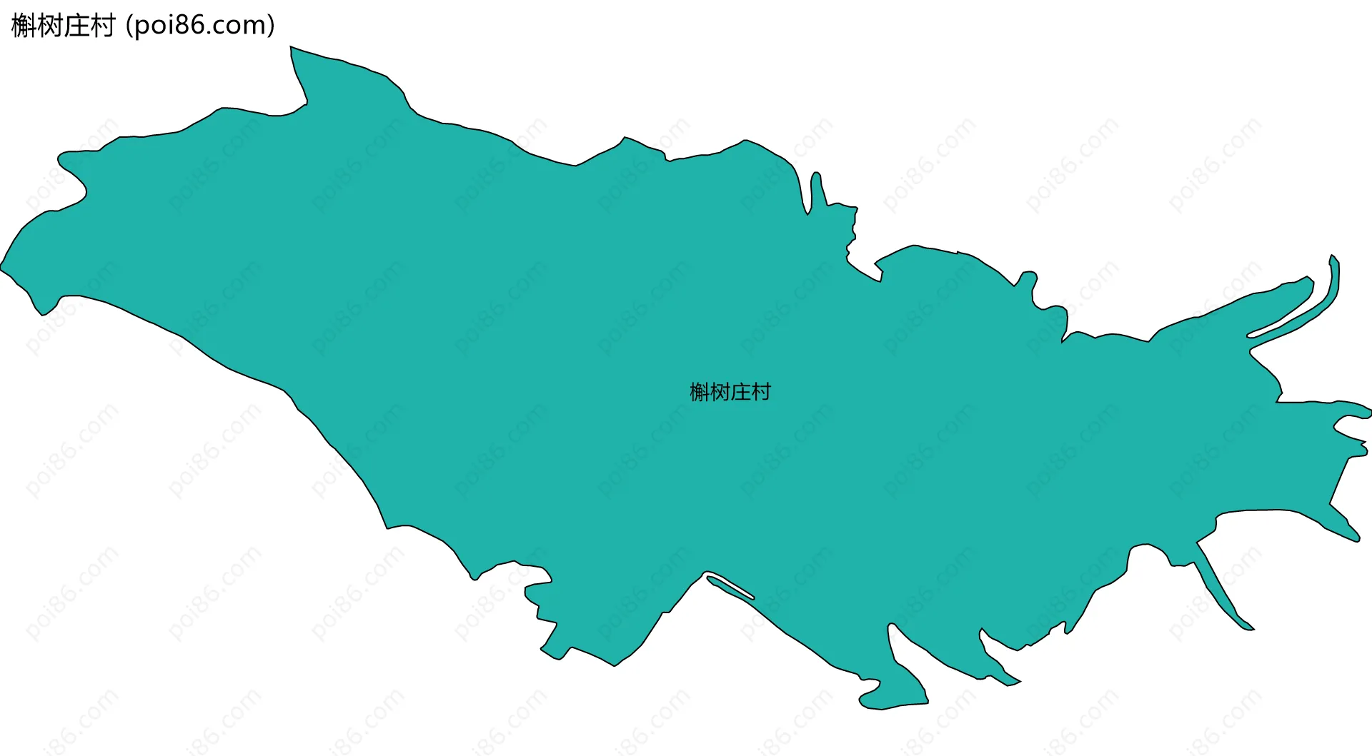 槲树庄村边界地图