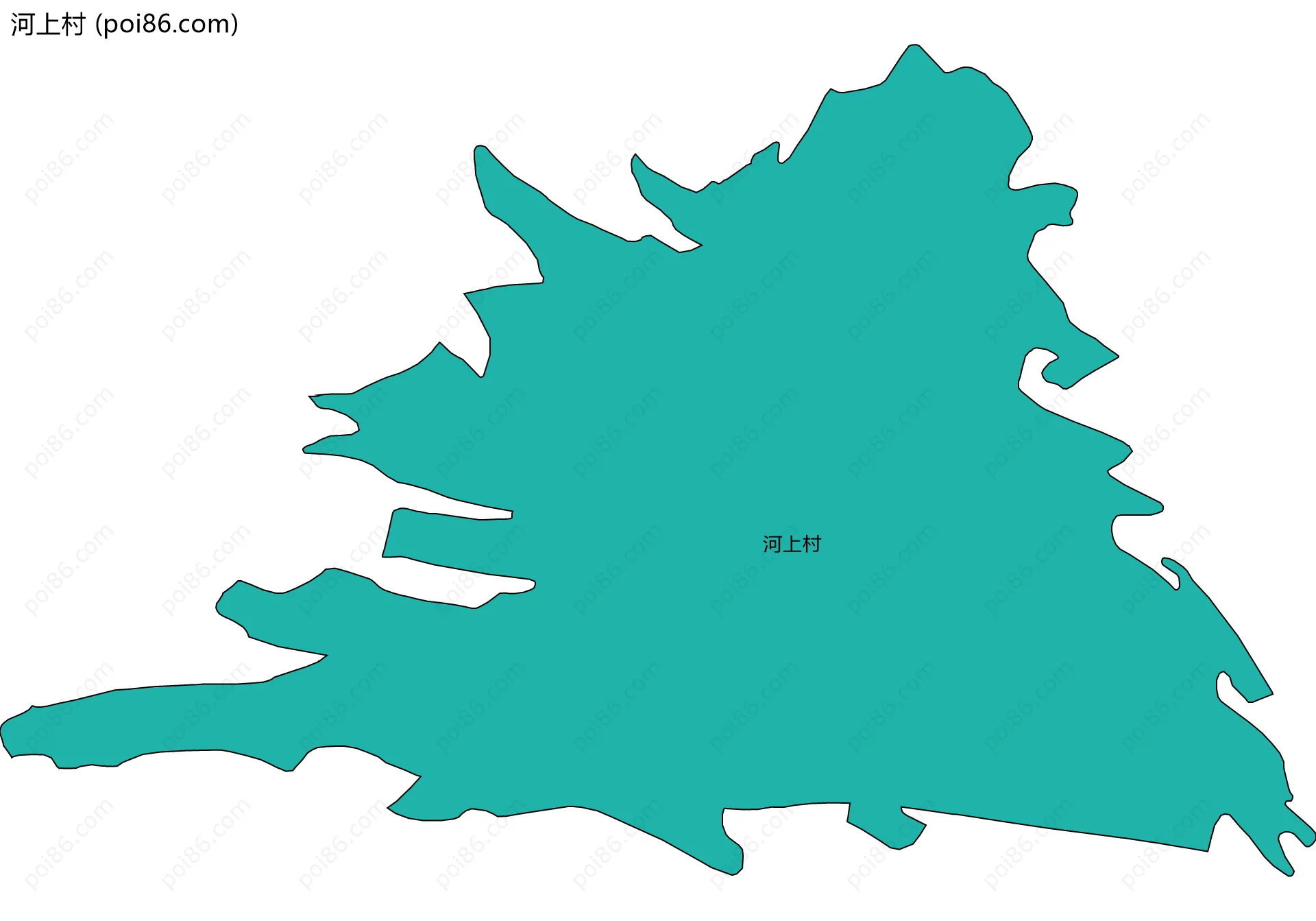 河上村边界地图