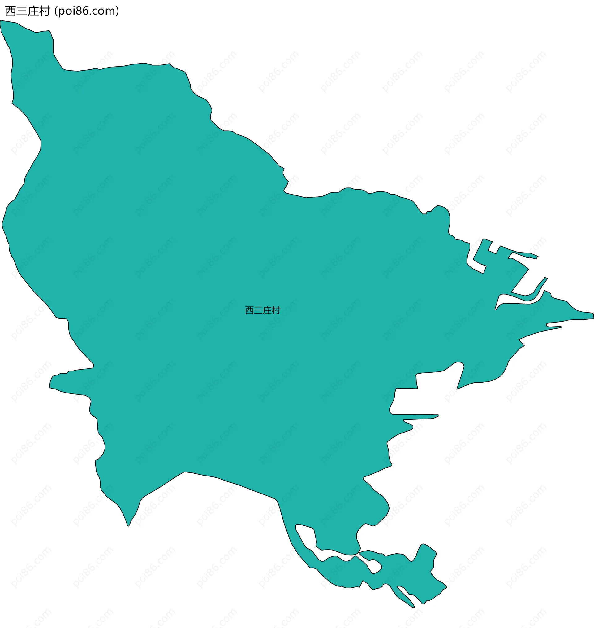 西三庄村边界地图