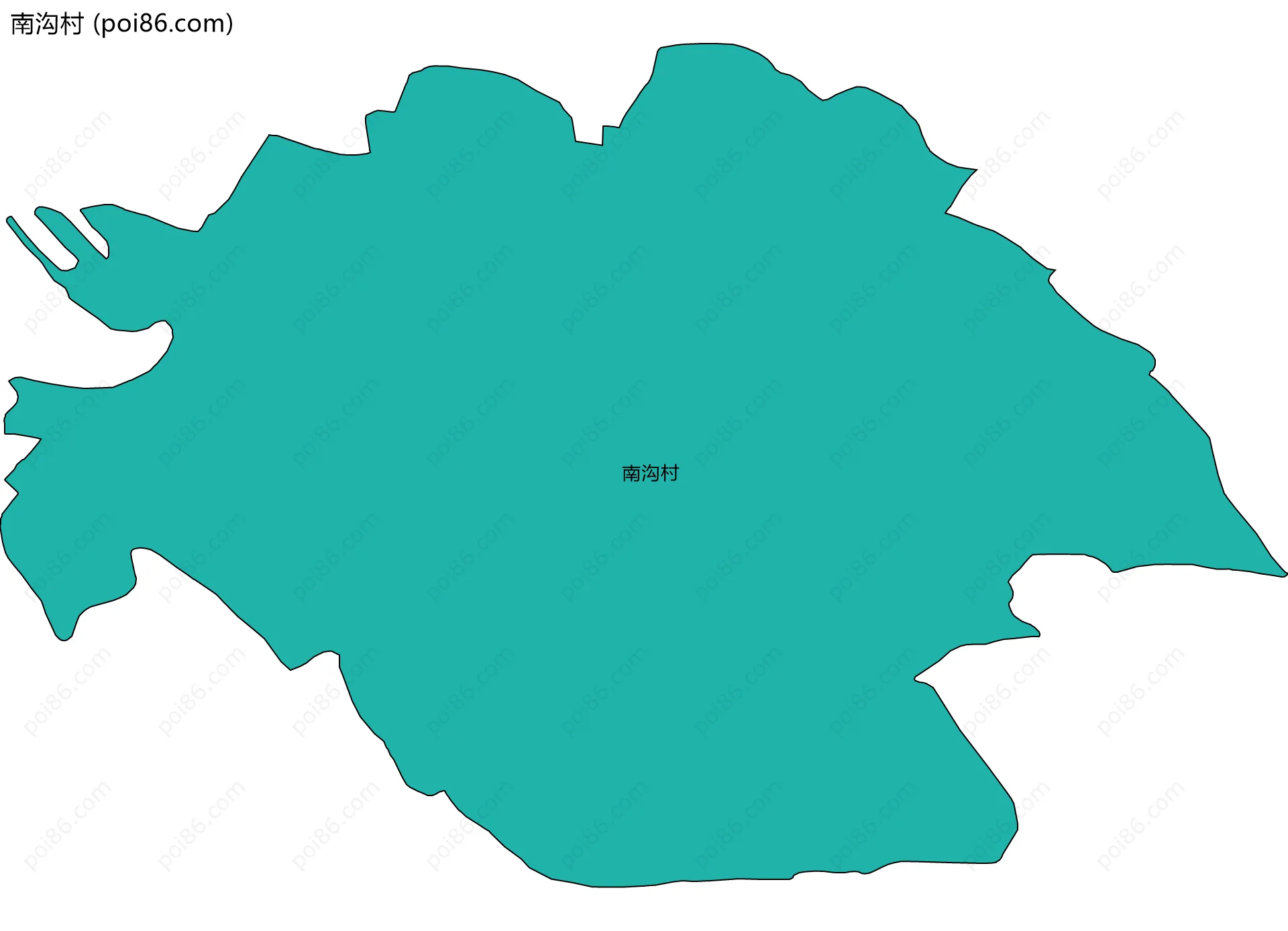 南沟村边界地图