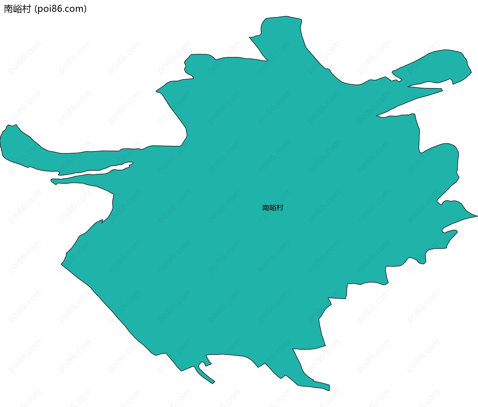 南峪村边界地图