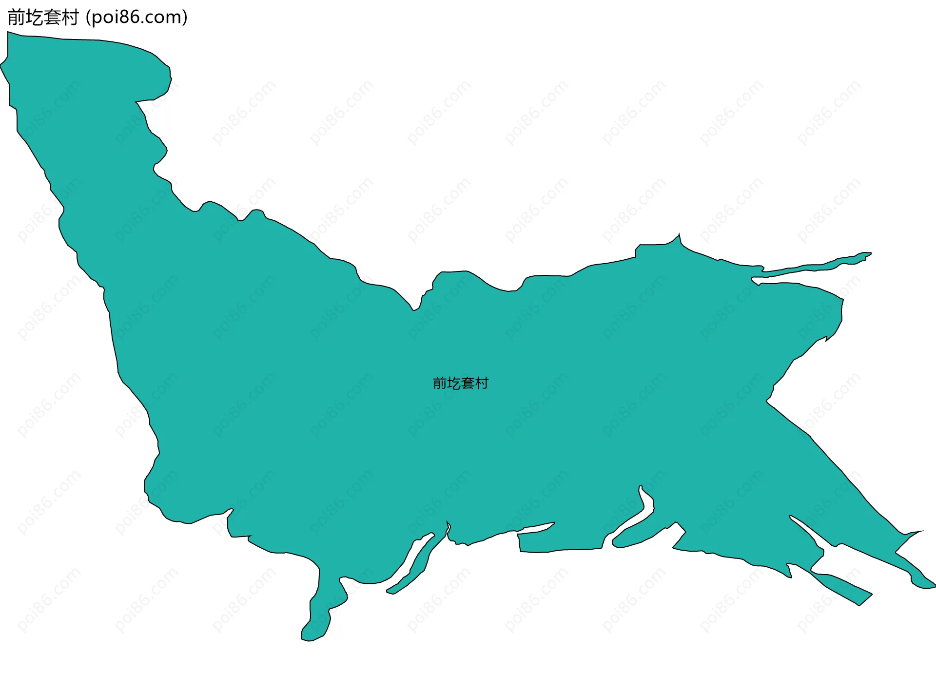 前圪套村边界地图