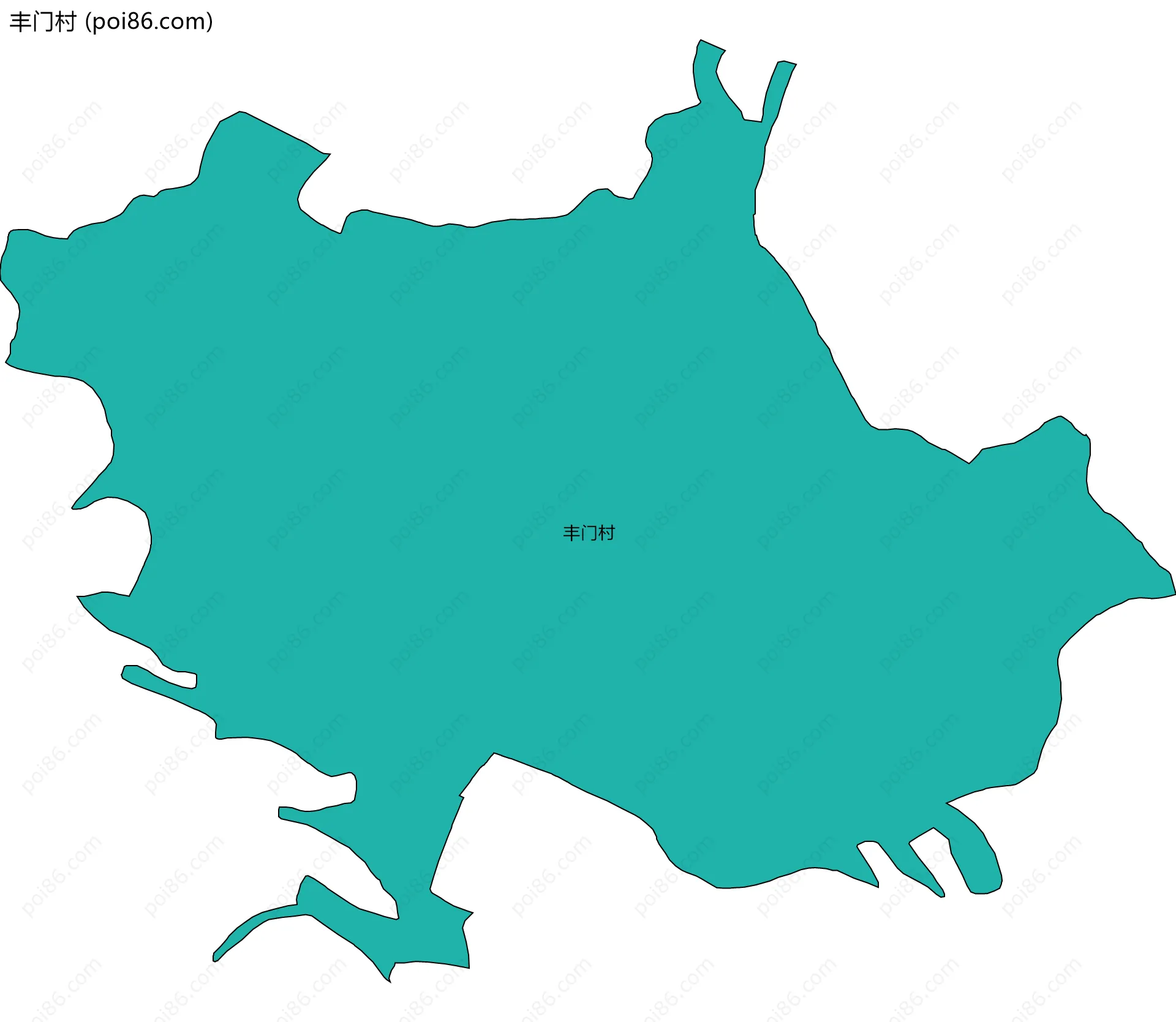丰门村边界地图