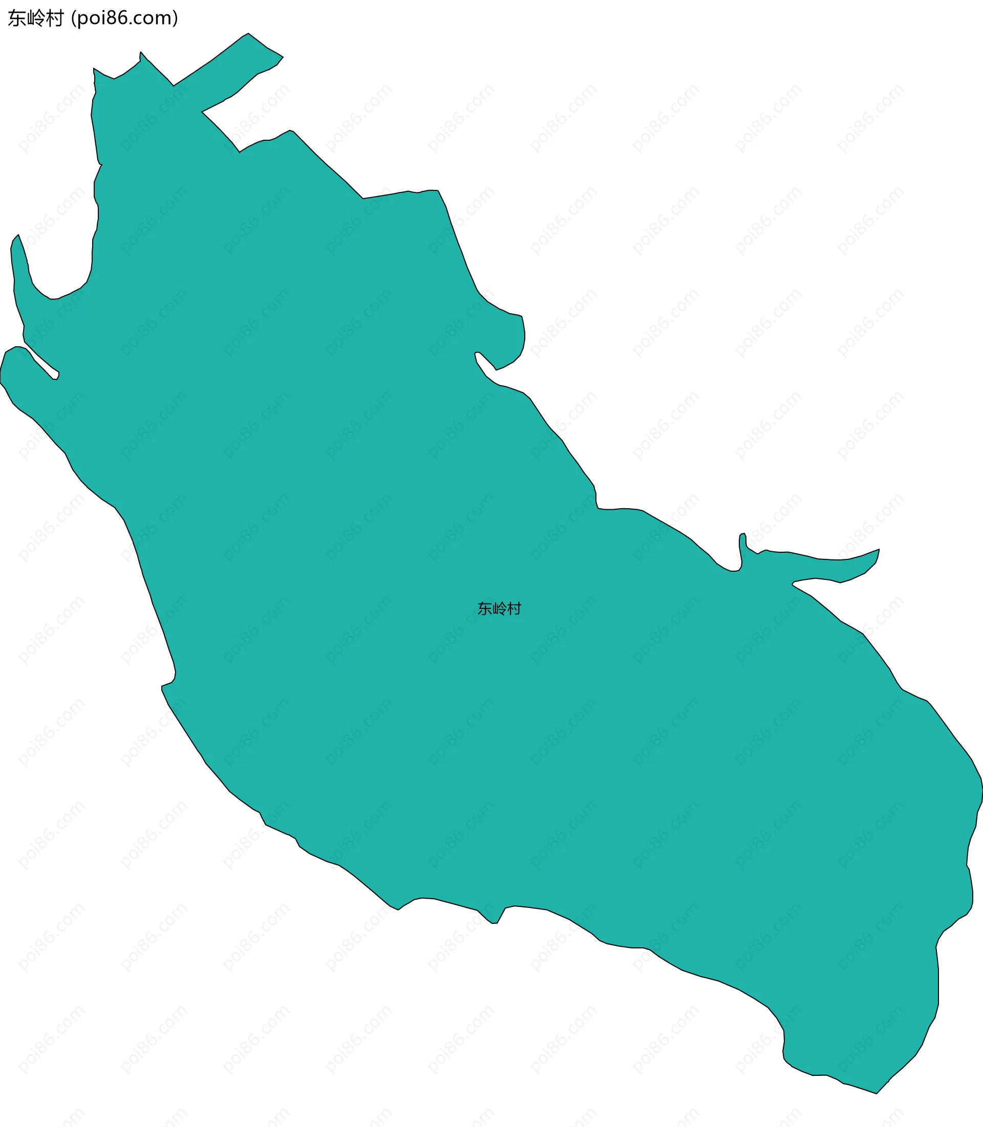 东岭村边界地图