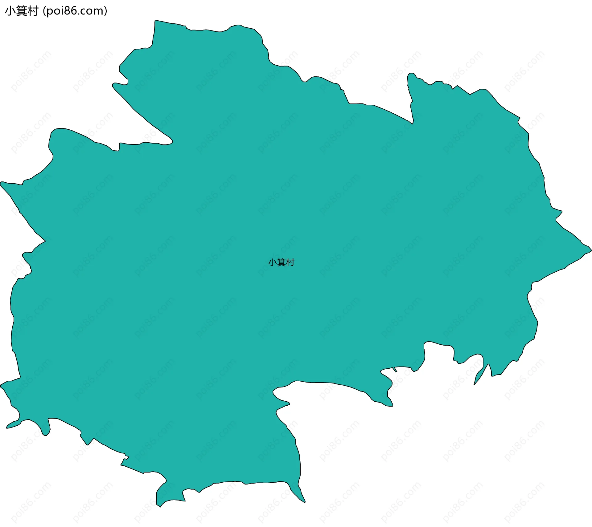 小箕村边界地图