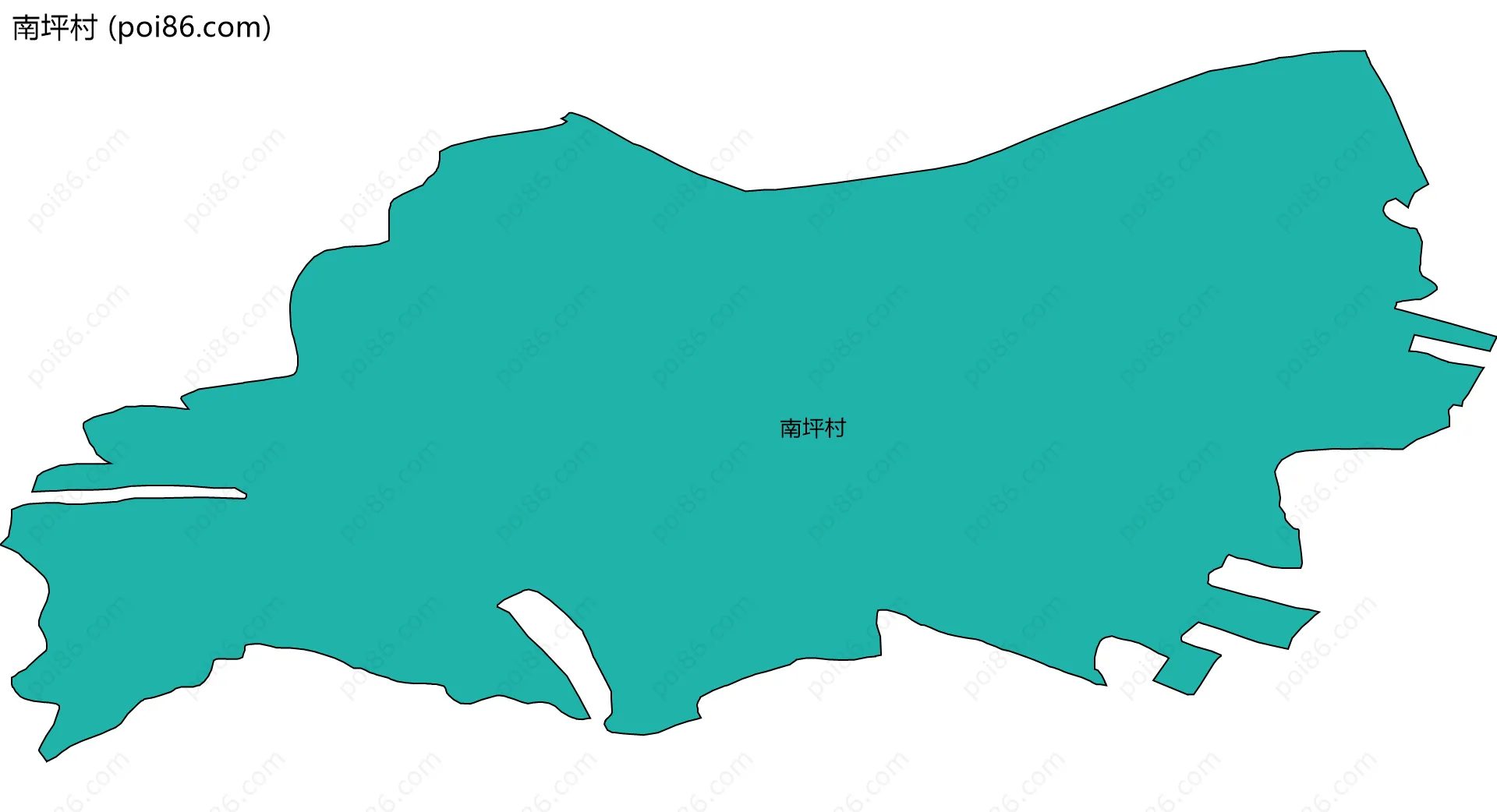 南坪村边界地图