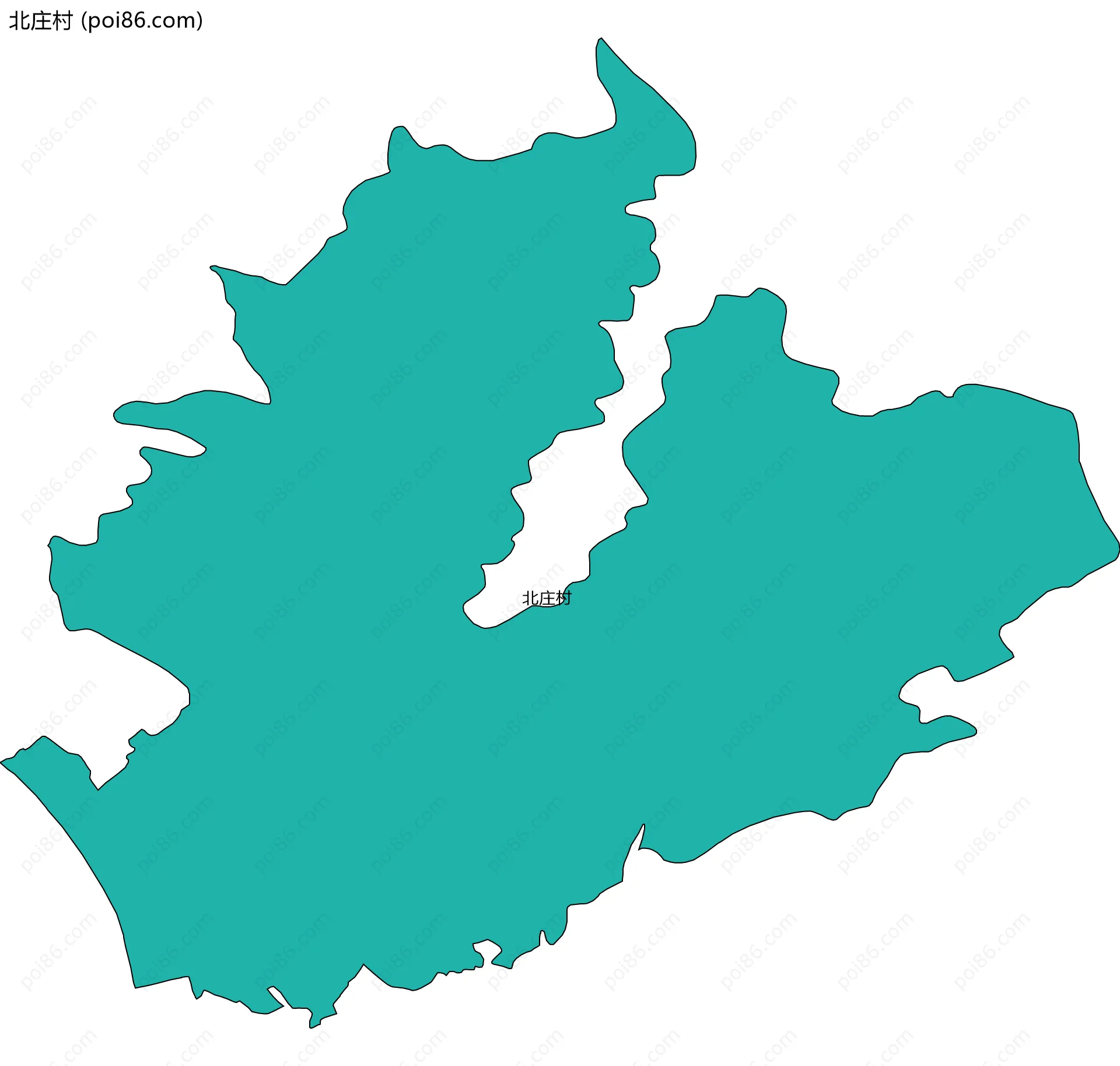 北庄村边界地图