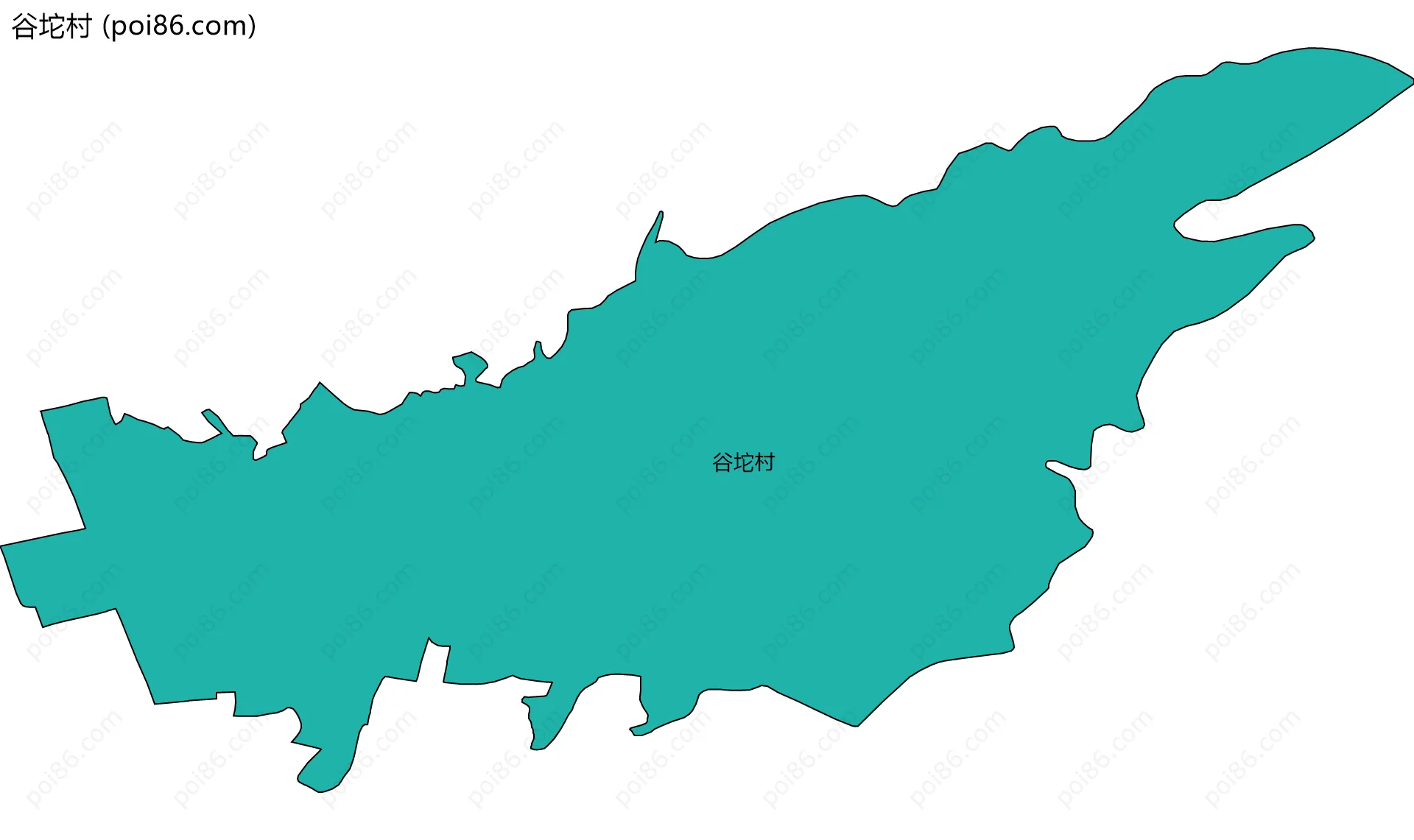 谷坨村边界地图