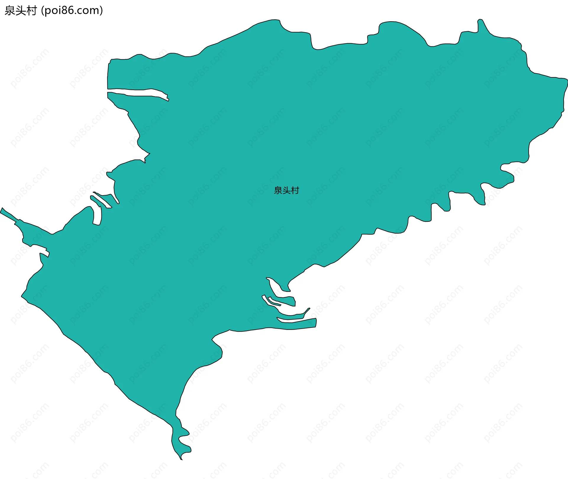 泉头村边界地图