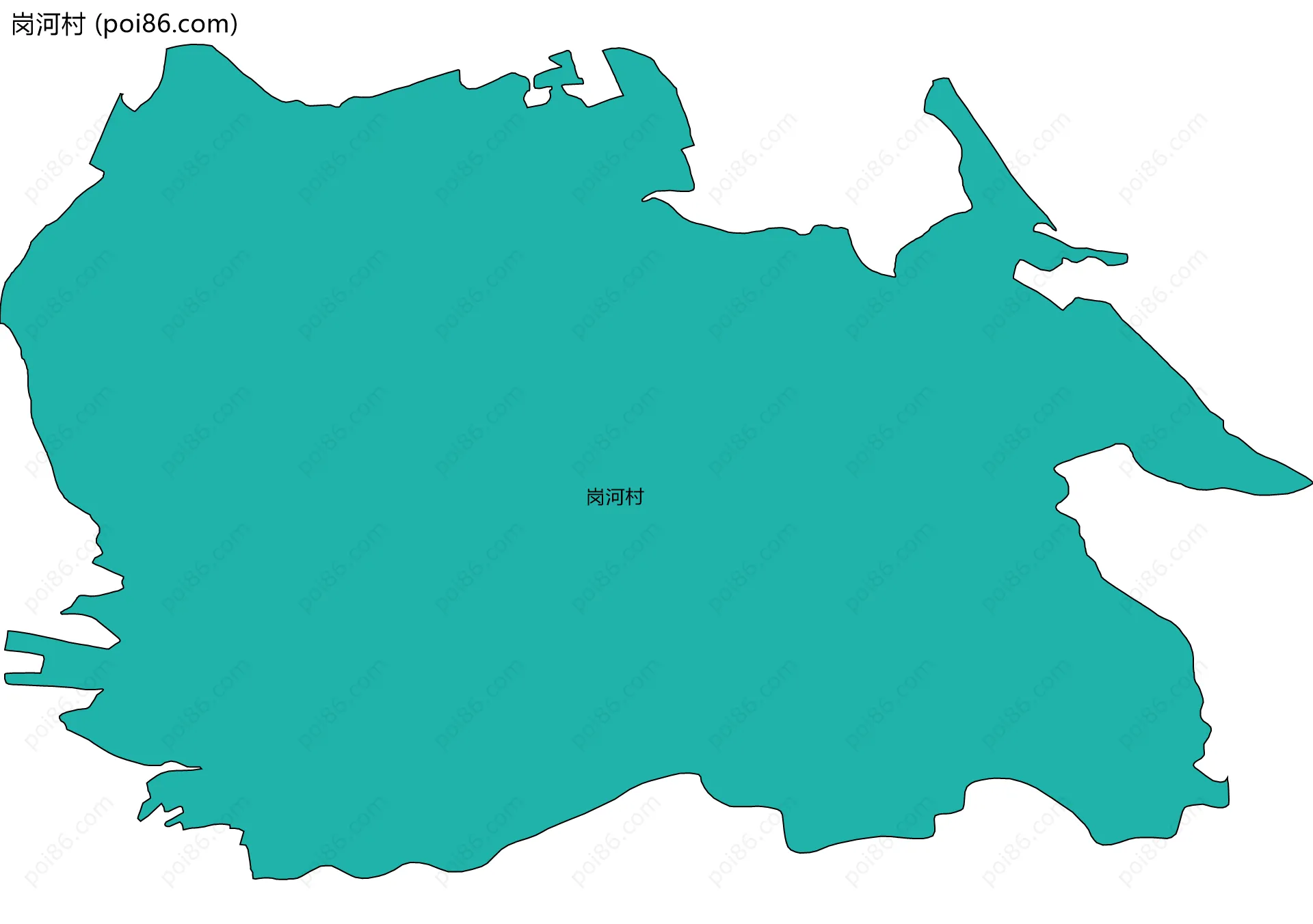 岗河村边界地图