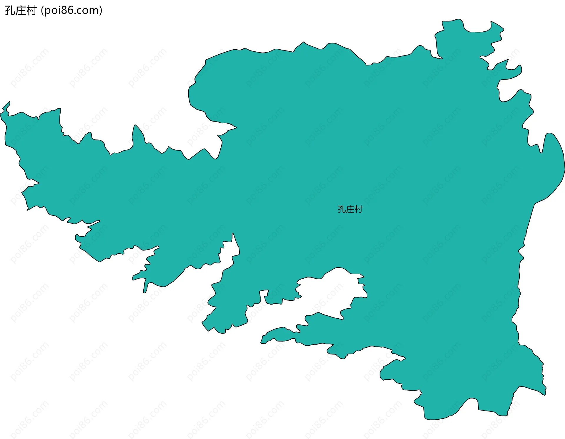 孔庄村边界地图