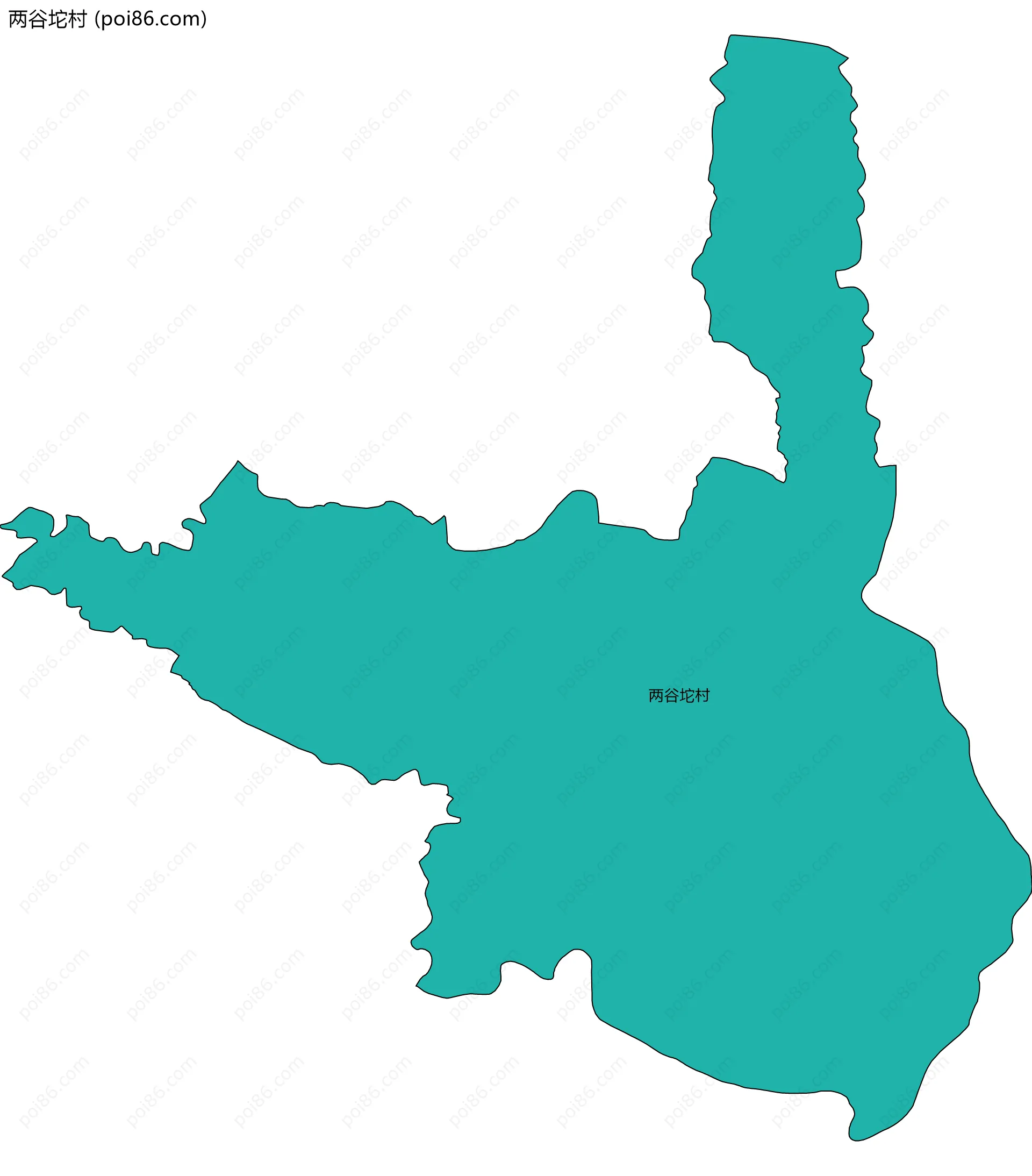 两谷坨村边界地图