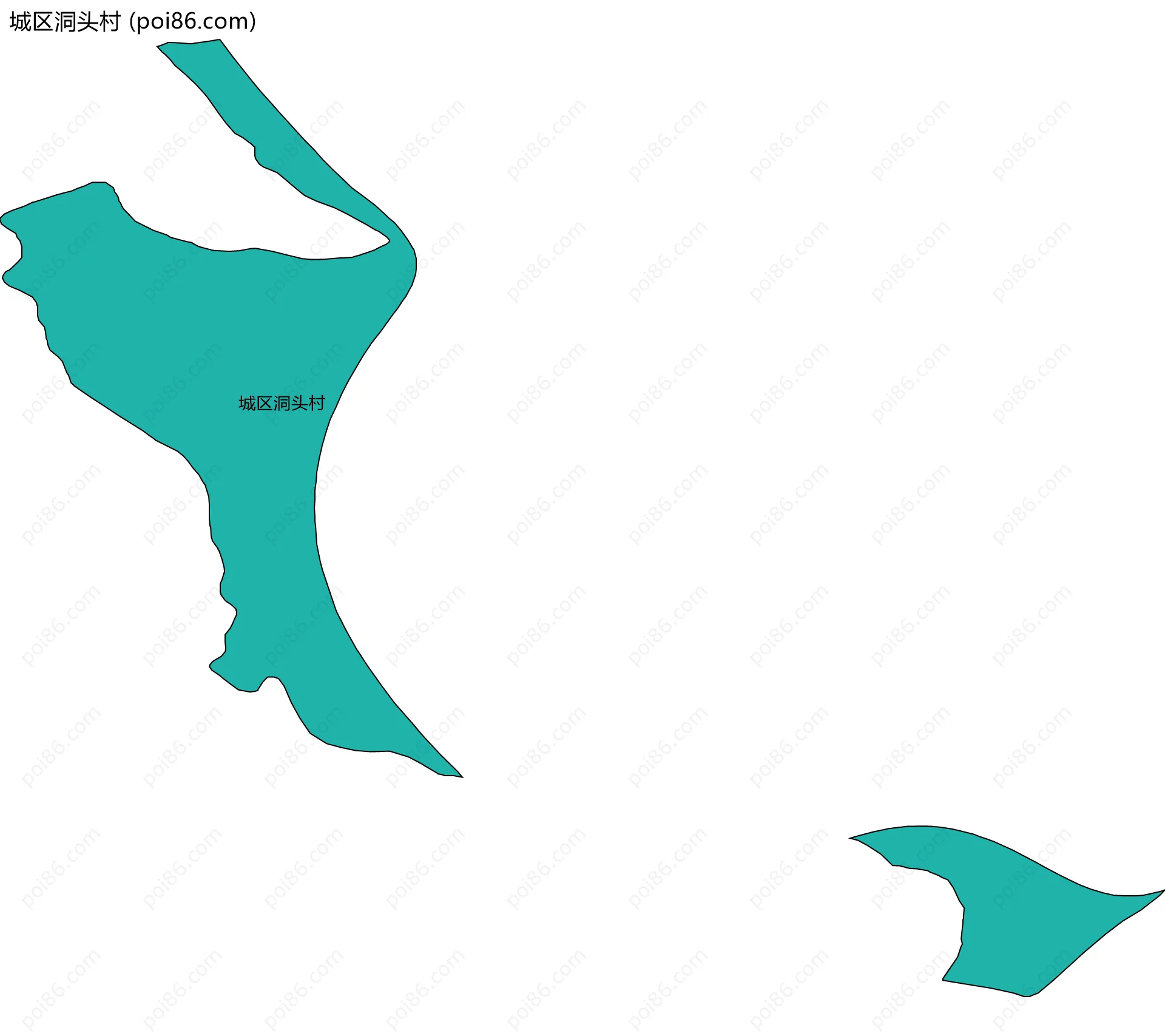 城区洞头村边界地图