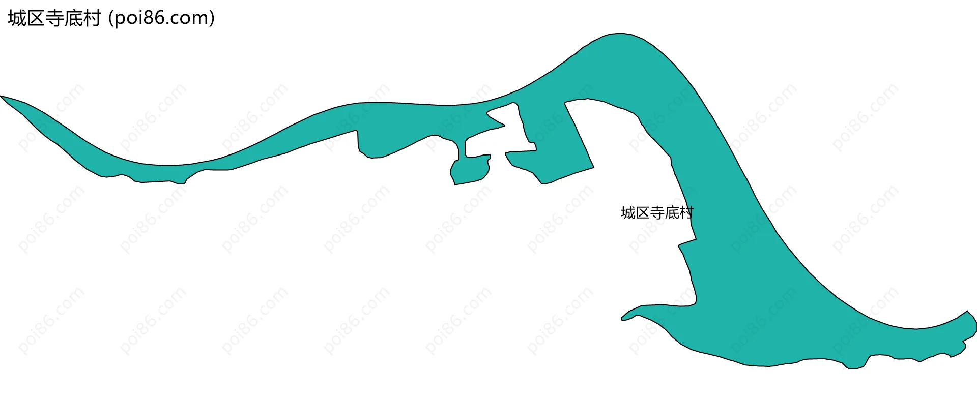 城区寺底村边界地图