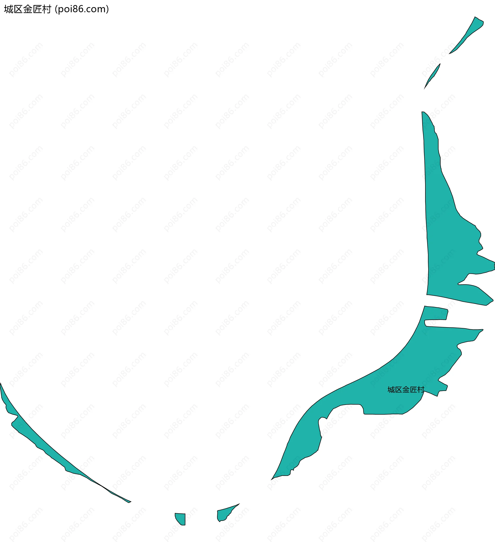 城区金匠村边界地图