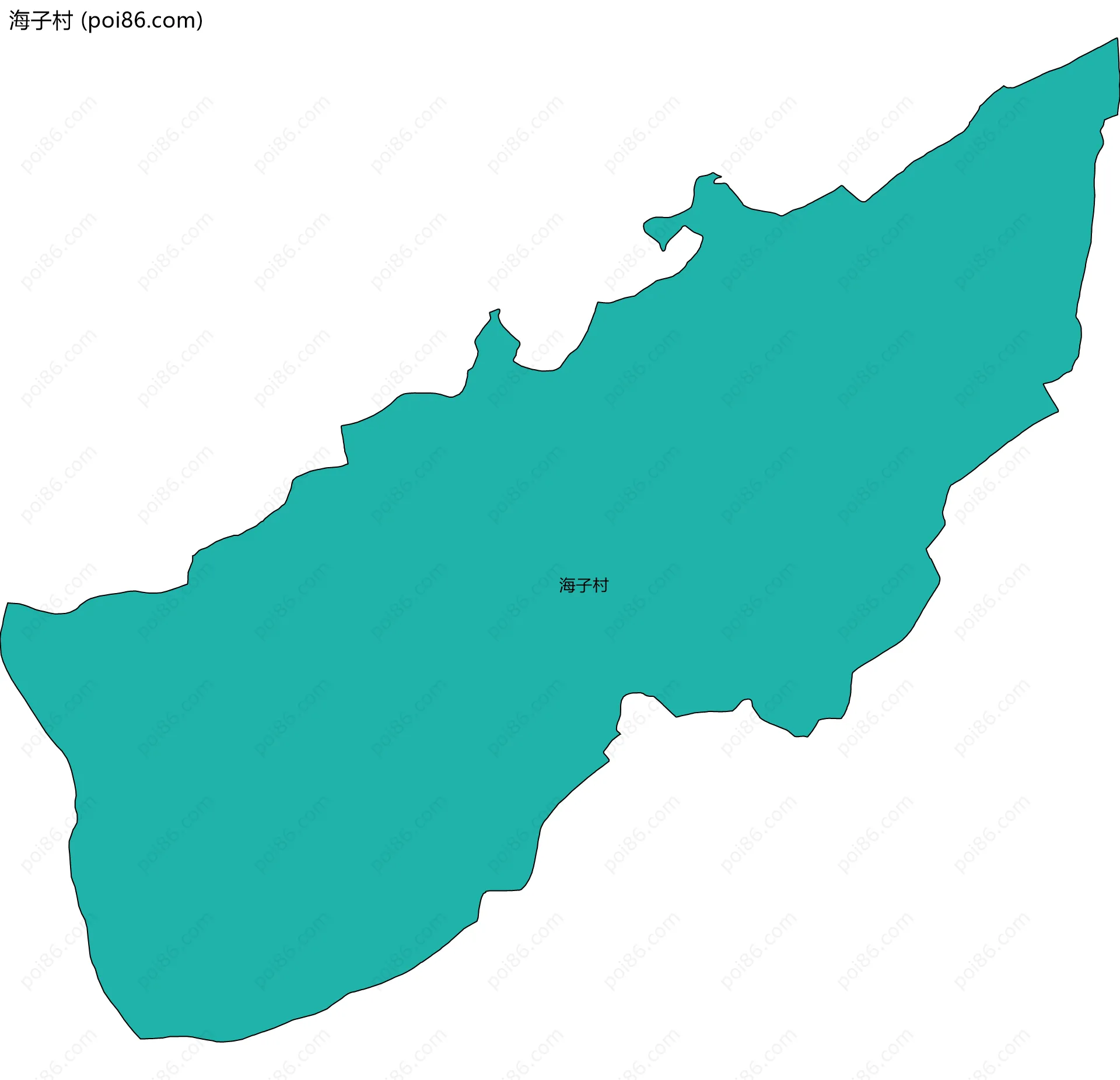 海子村边界地图