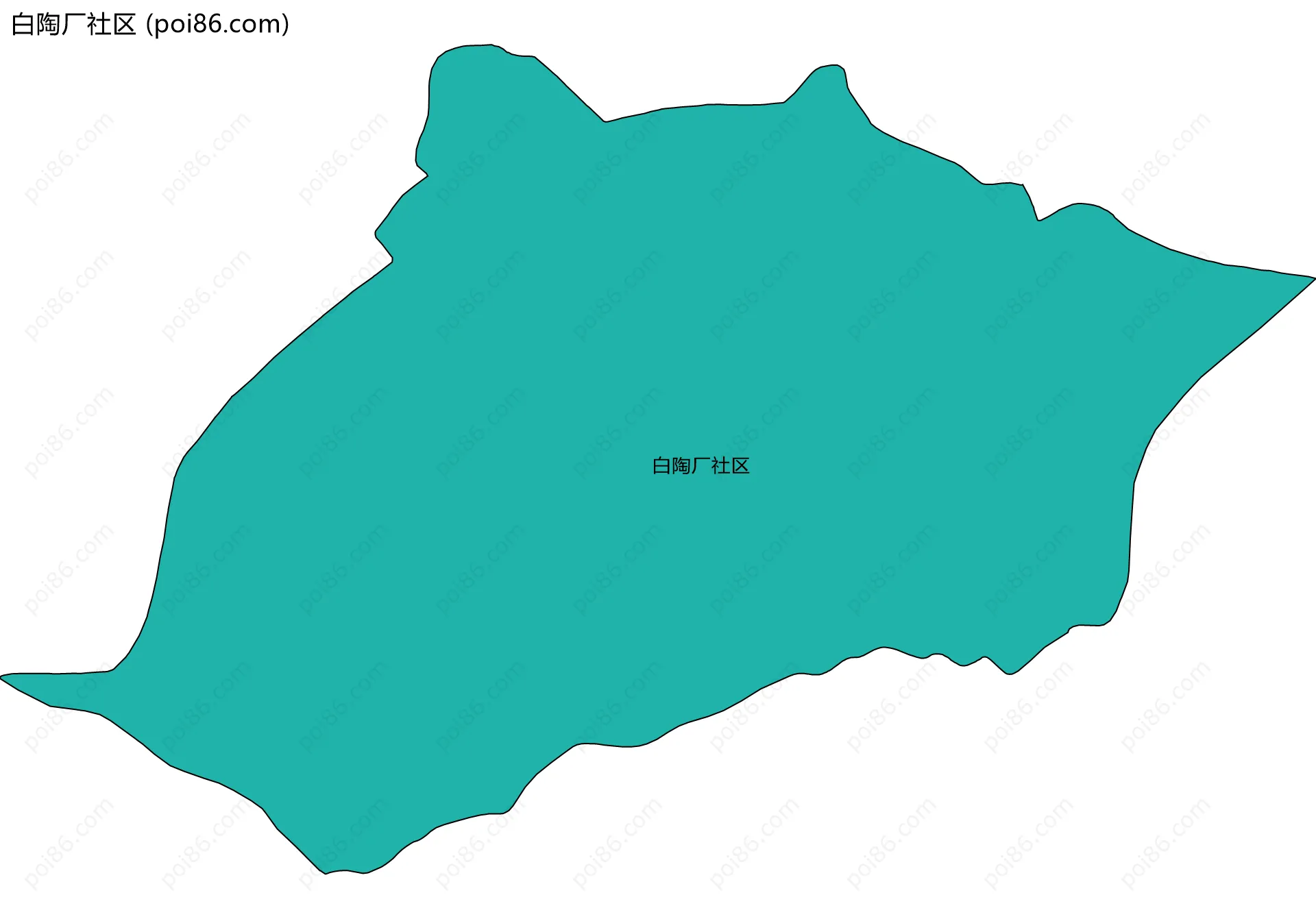 白陶厂社区边界地图