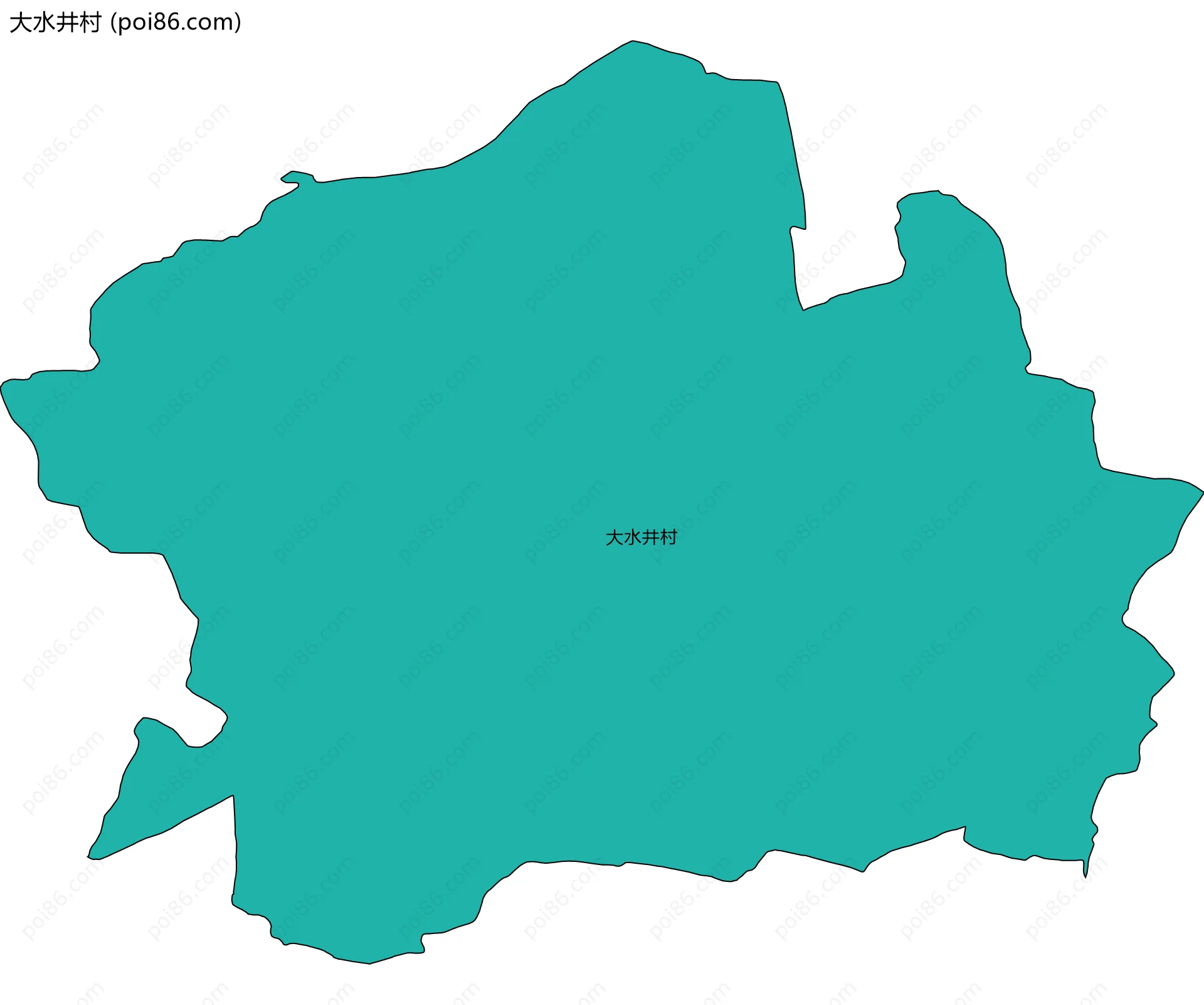 大水井村边界地图