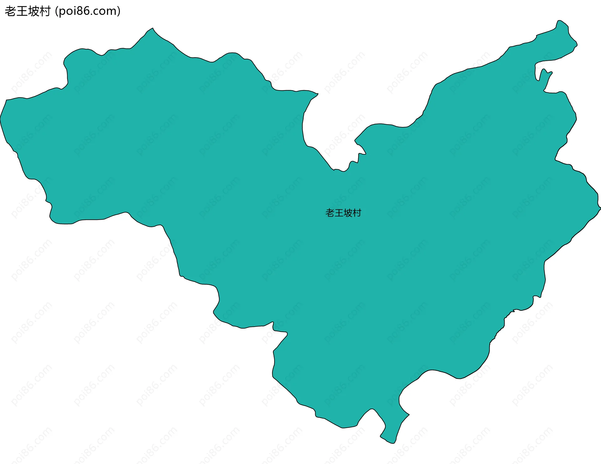 老王坡村边界地图