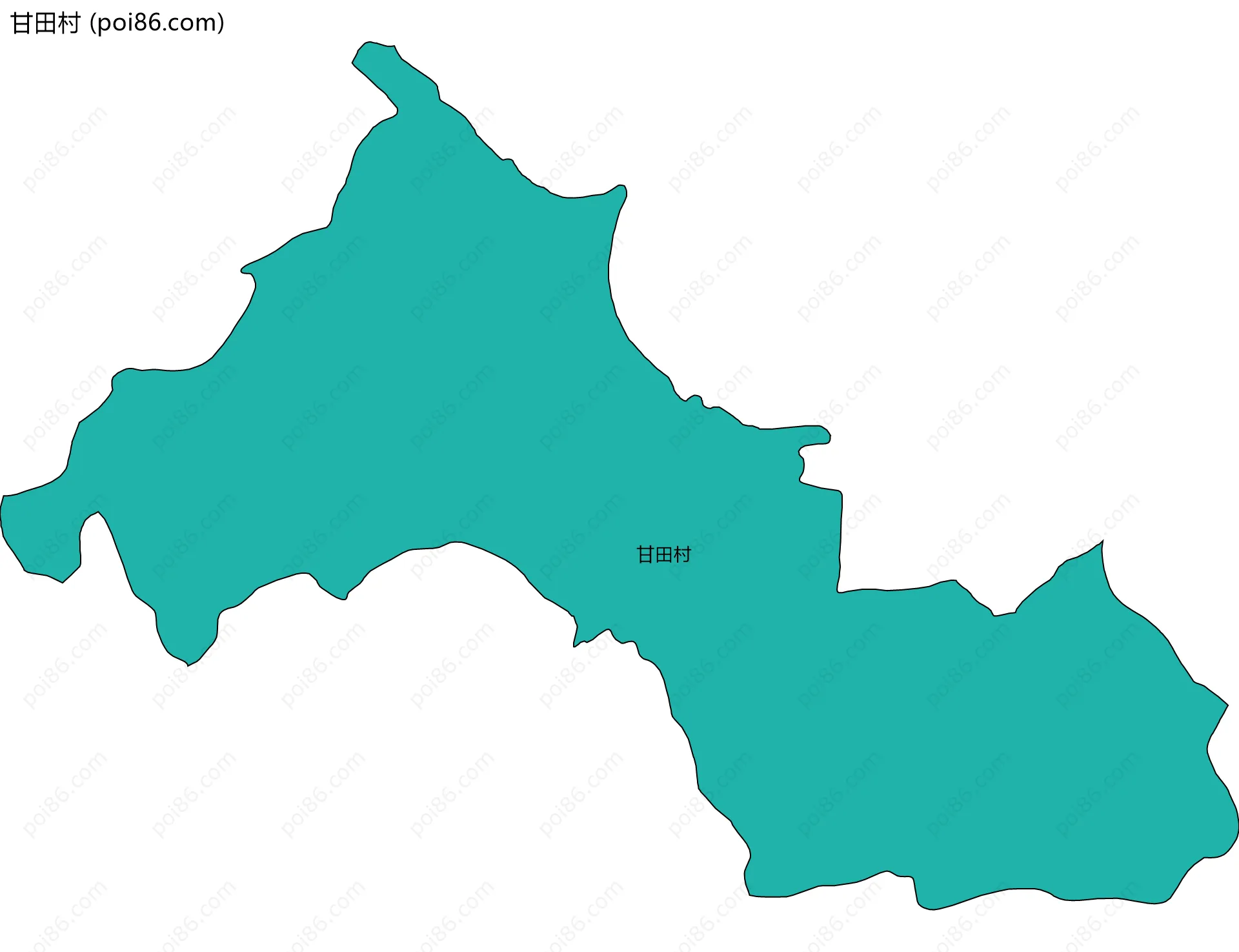 甘田村边界地图