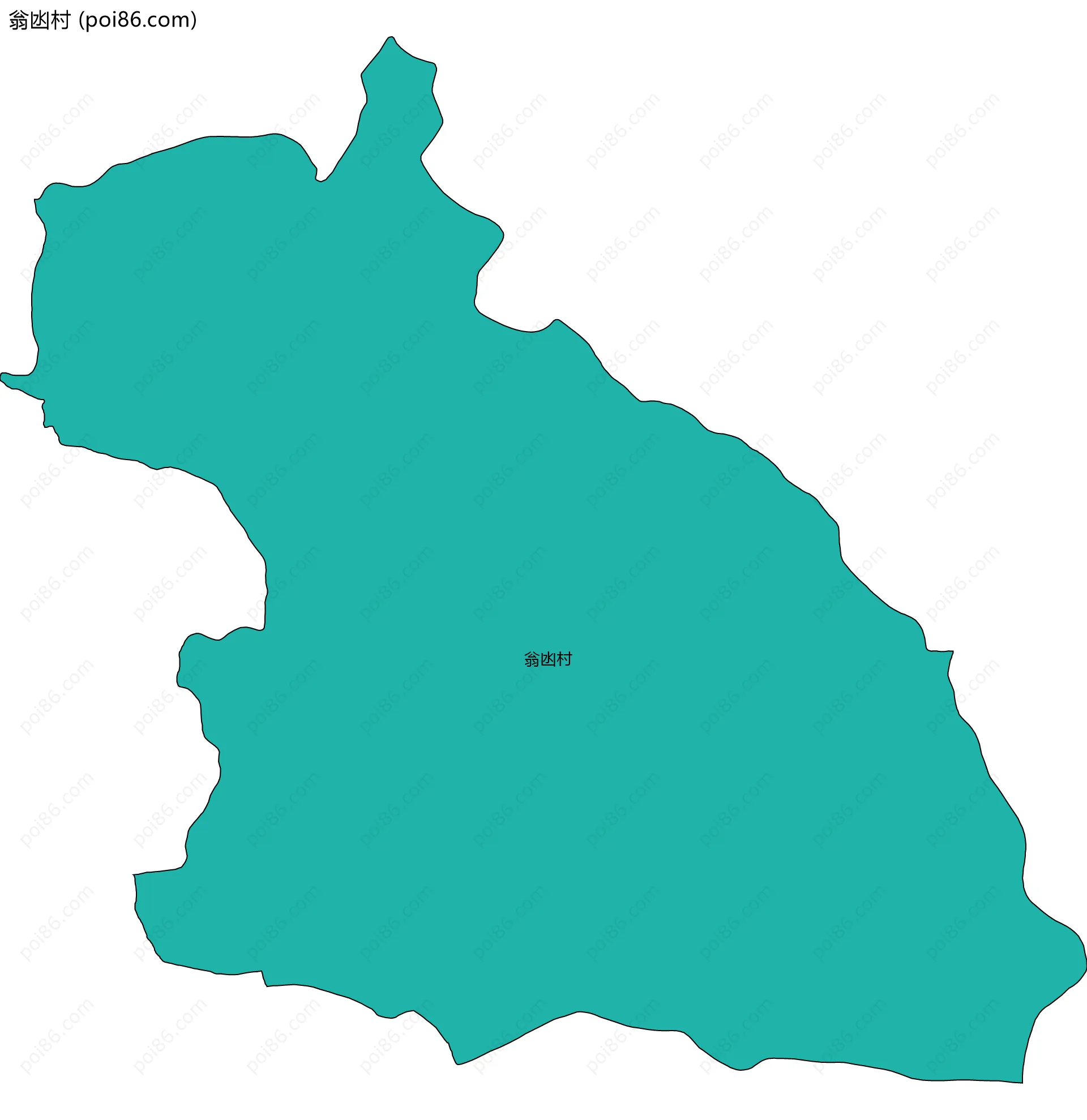 翁凼村边界地图