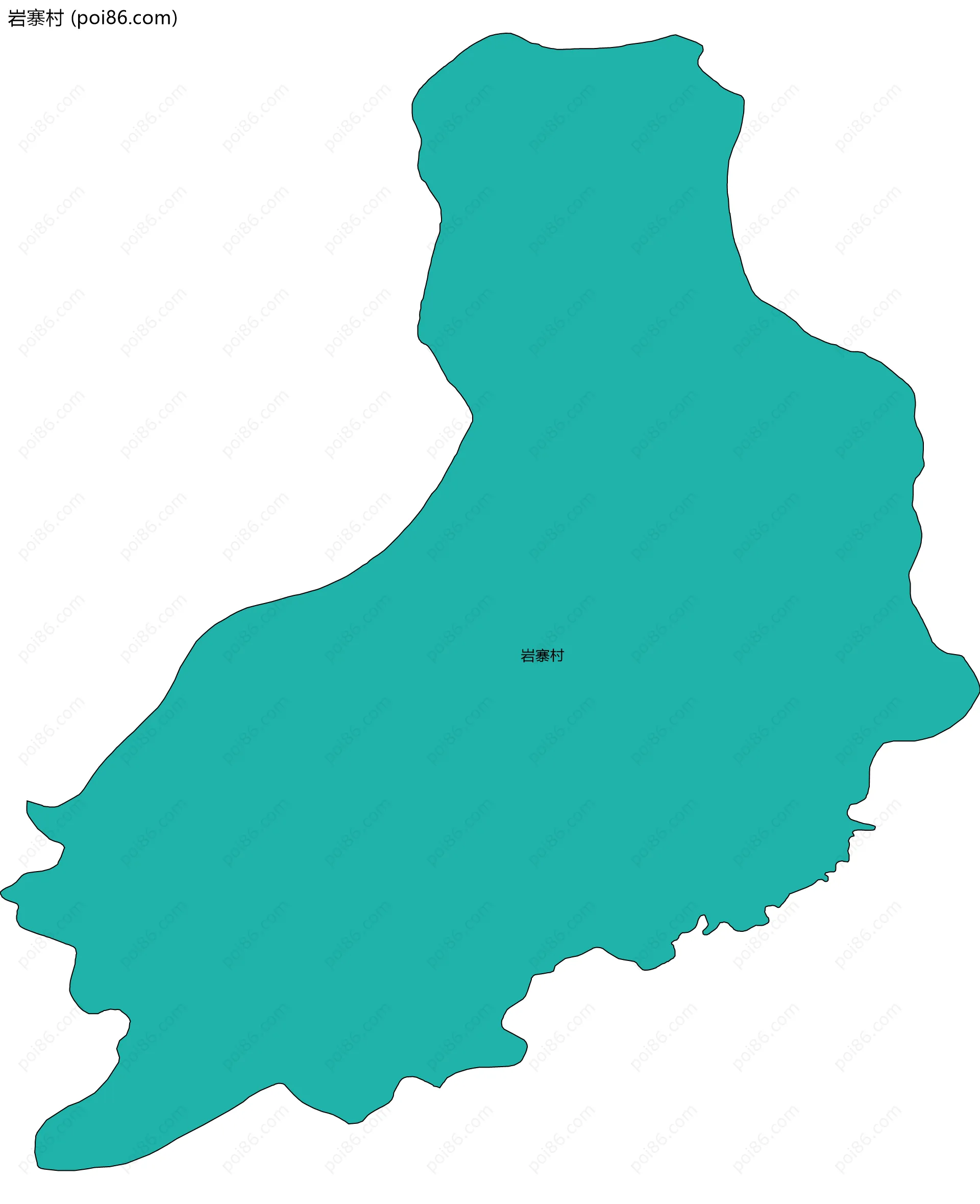 岩寨村边界地图