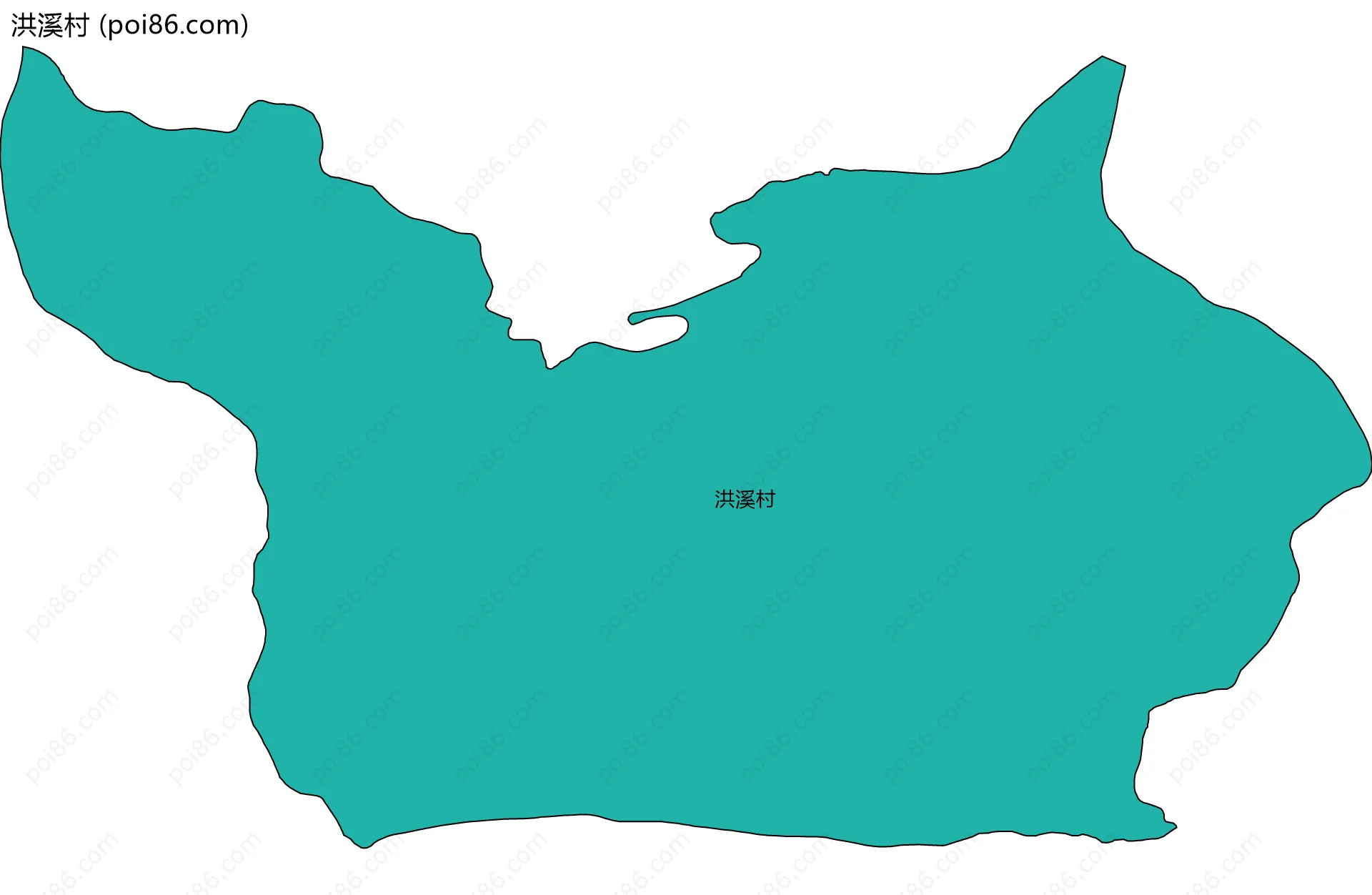 洪溪村边界地图
