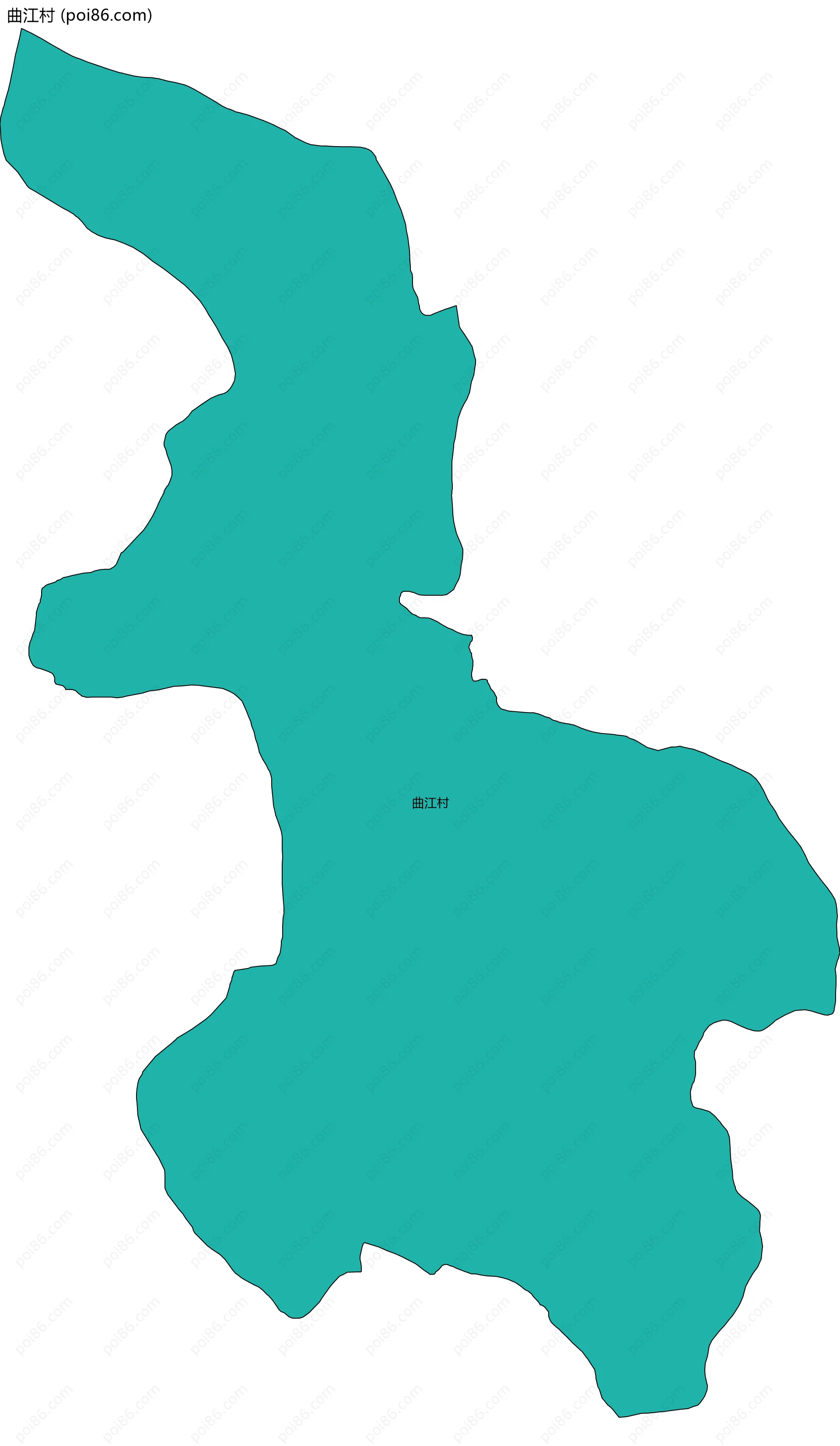 曲江村边界地图