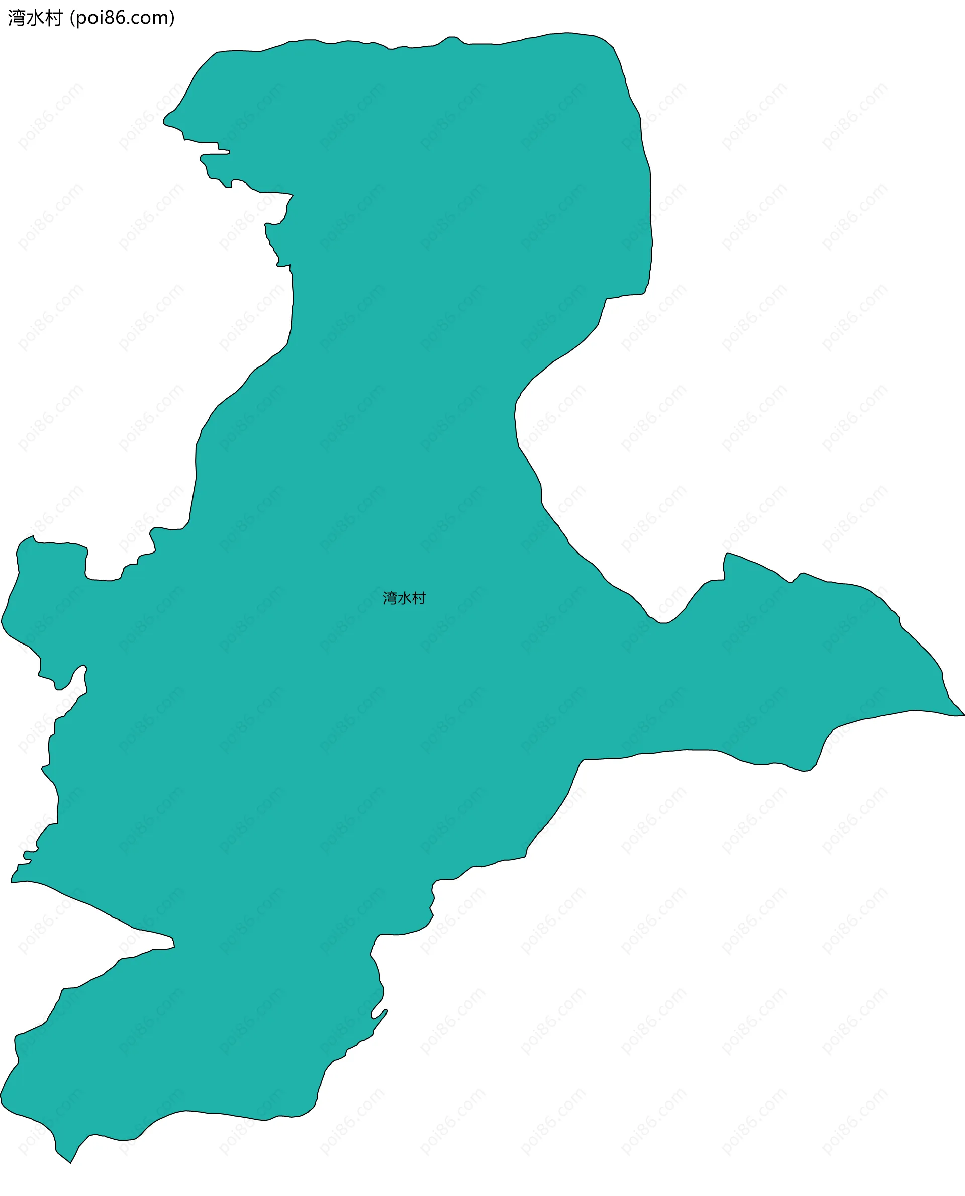 湾水村边界地图