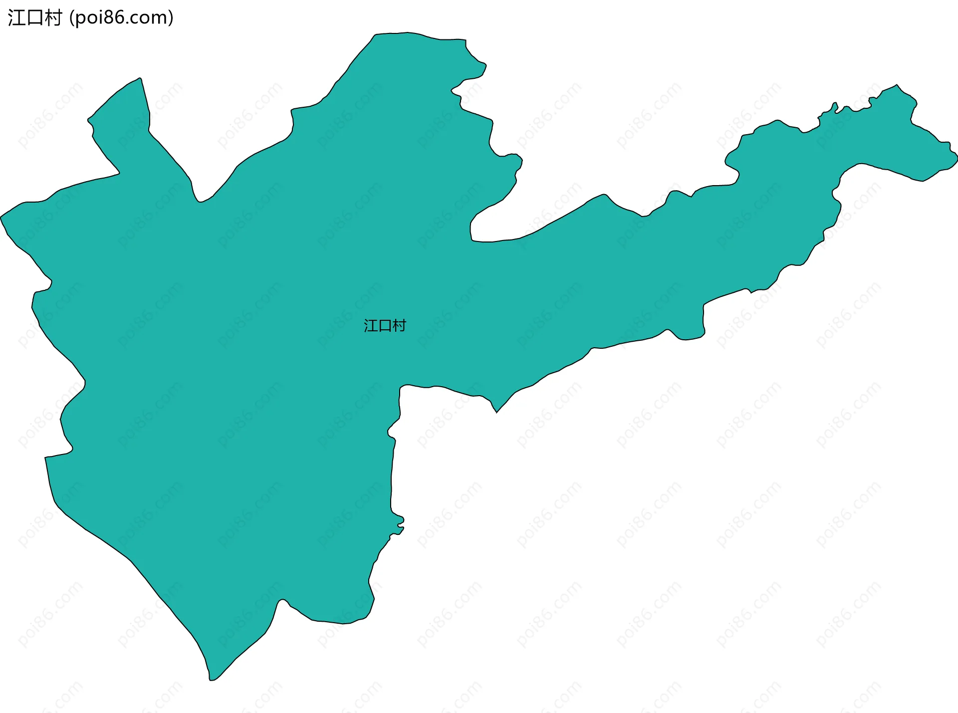 江口村边界地图