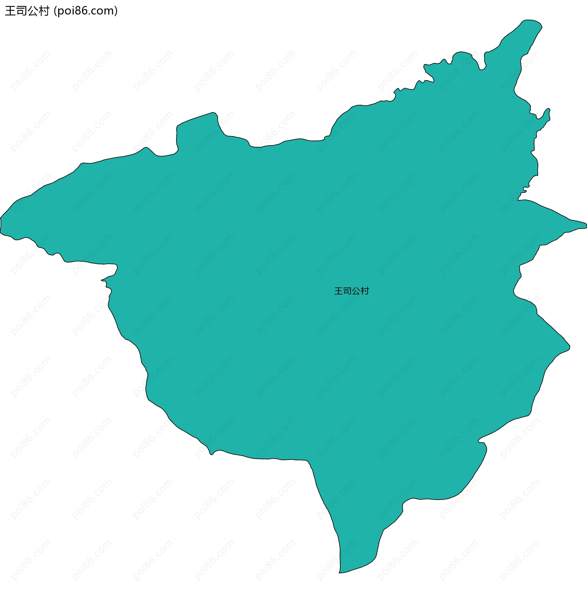 王司公村边界地图