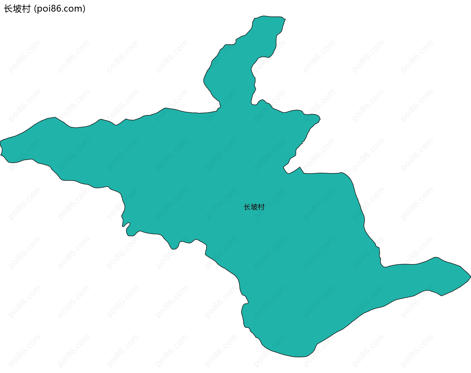 长坡村边界地图