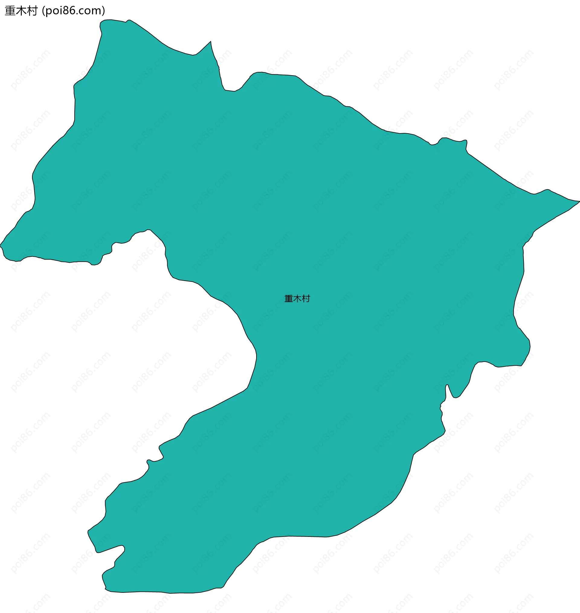 重木村边界地图