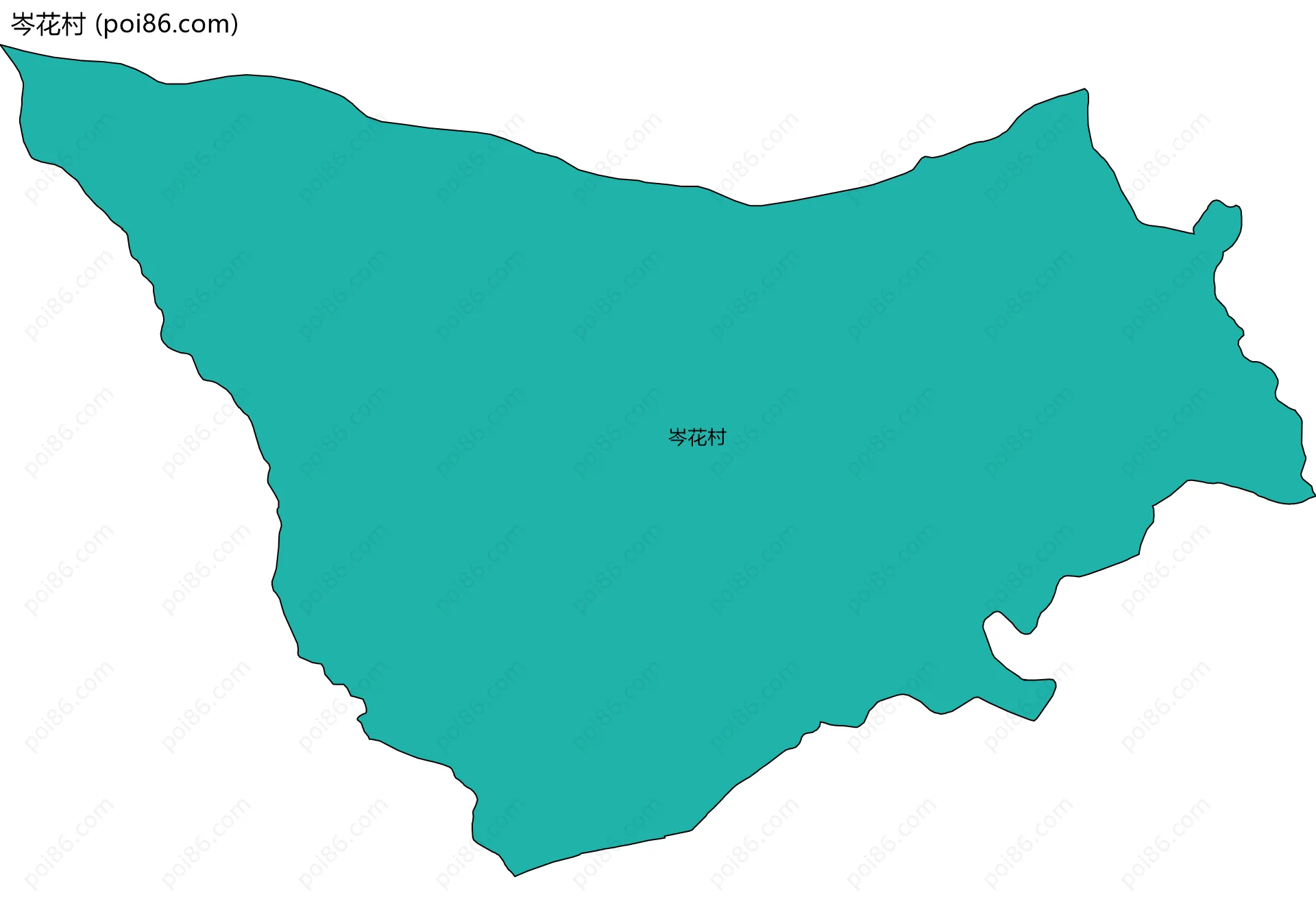 岑花村边界地图