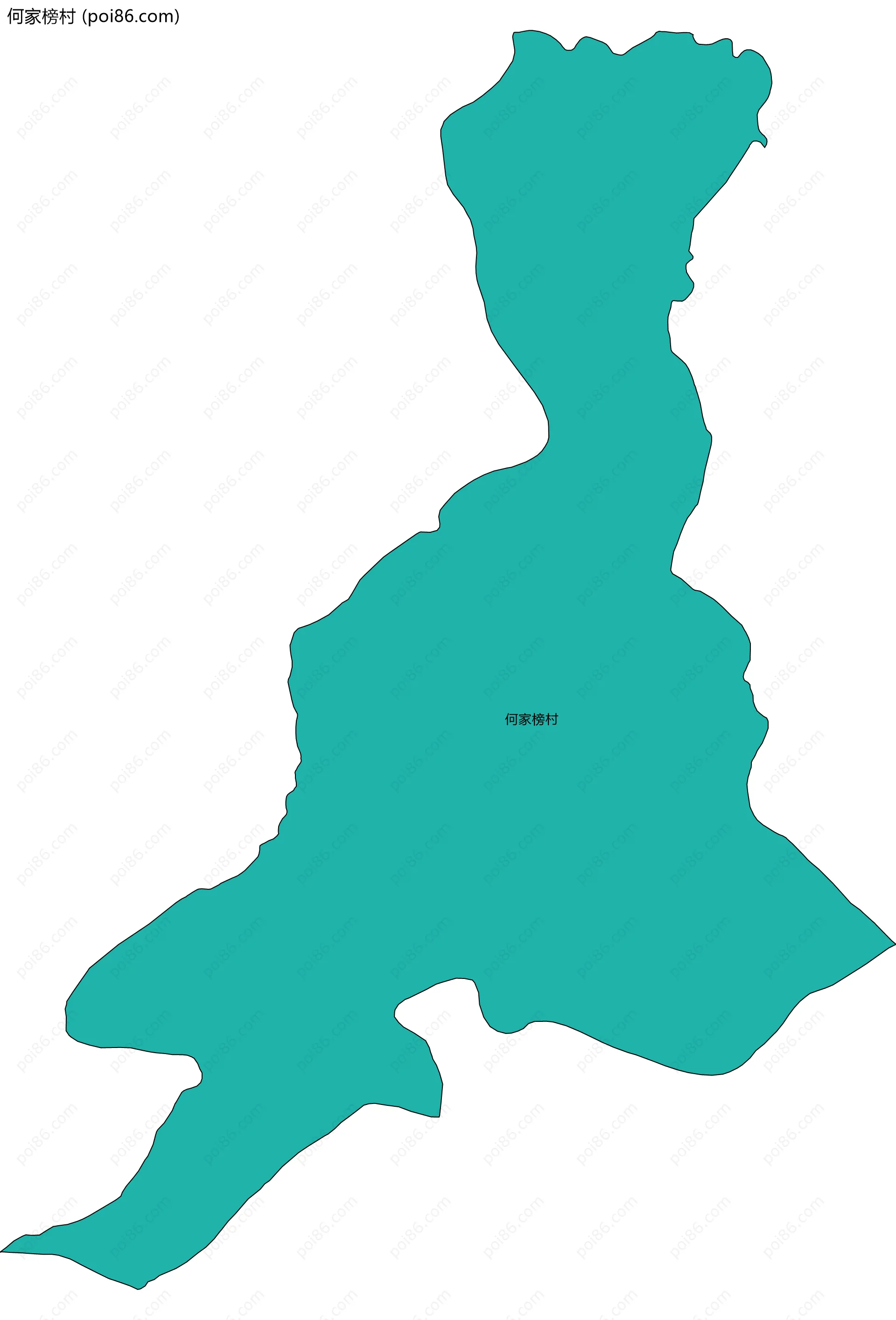 何家榜村边界地图