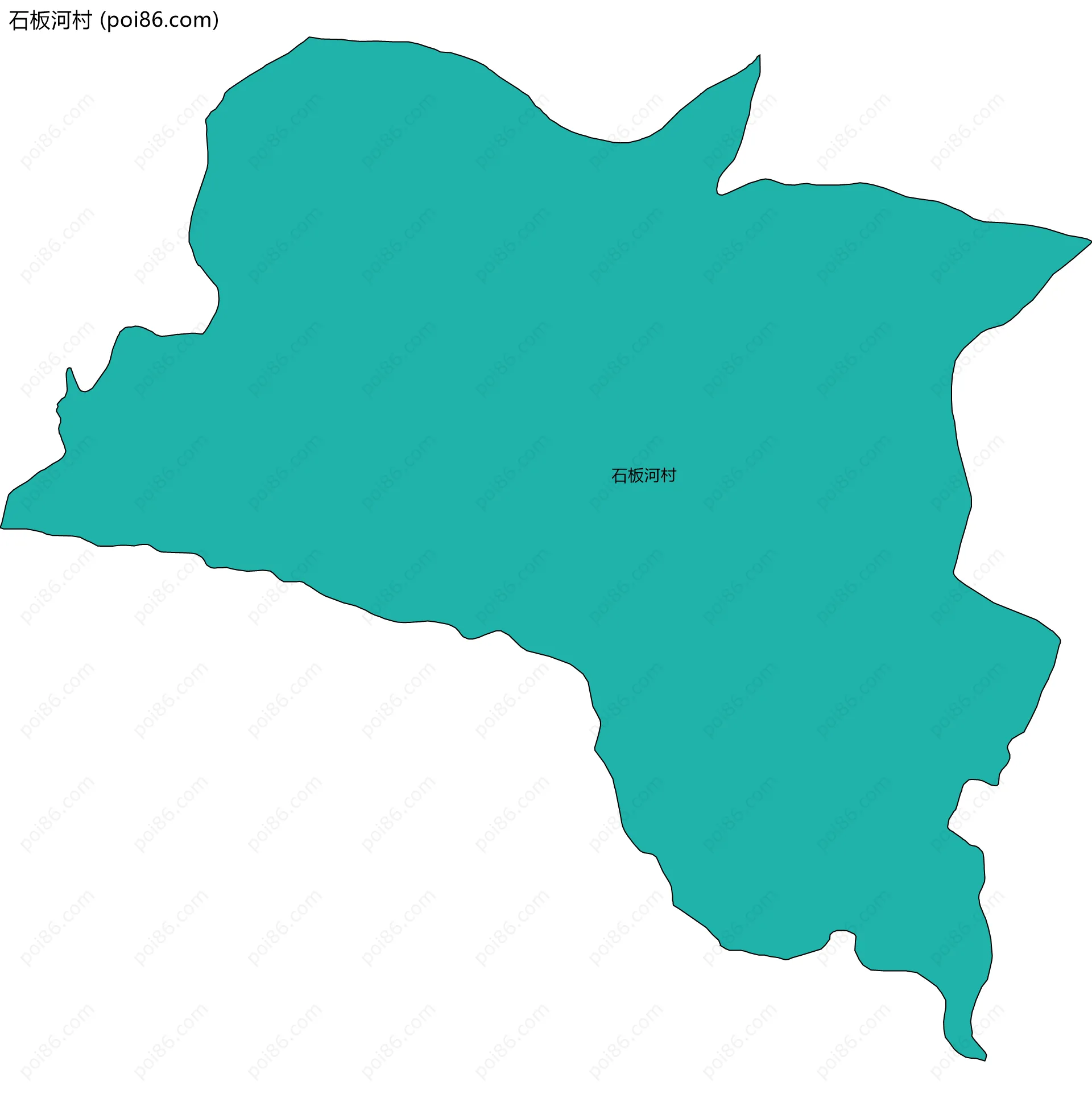 石板河村边界地图